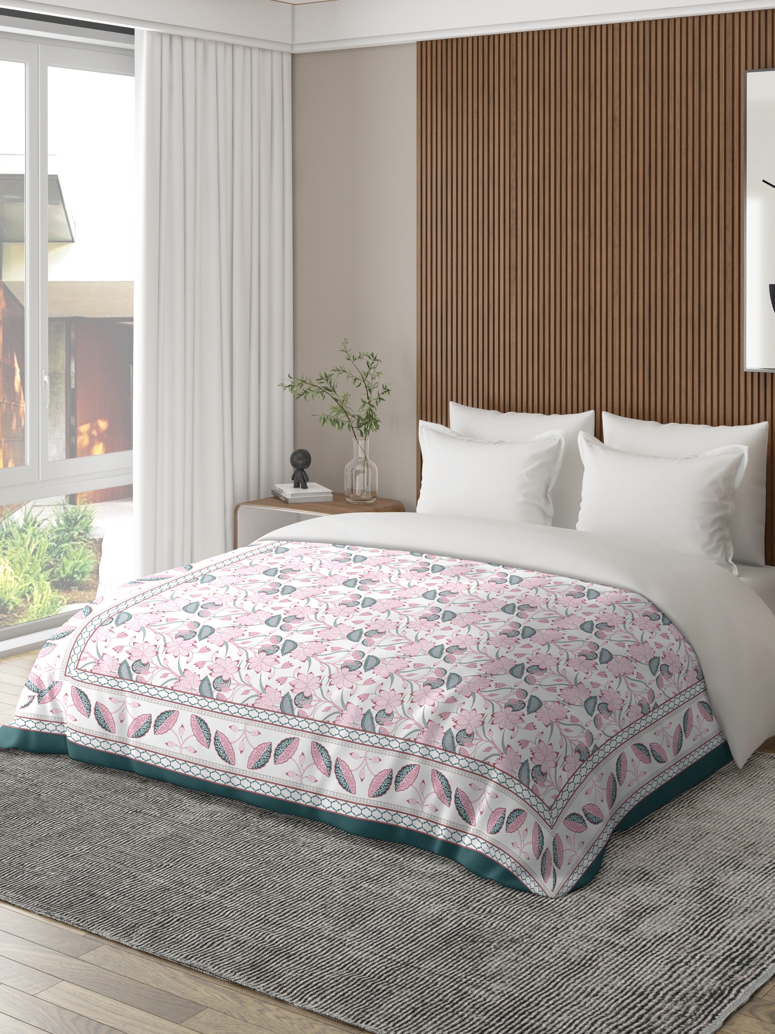 Lotus Garden Printed Lightweight Dohar