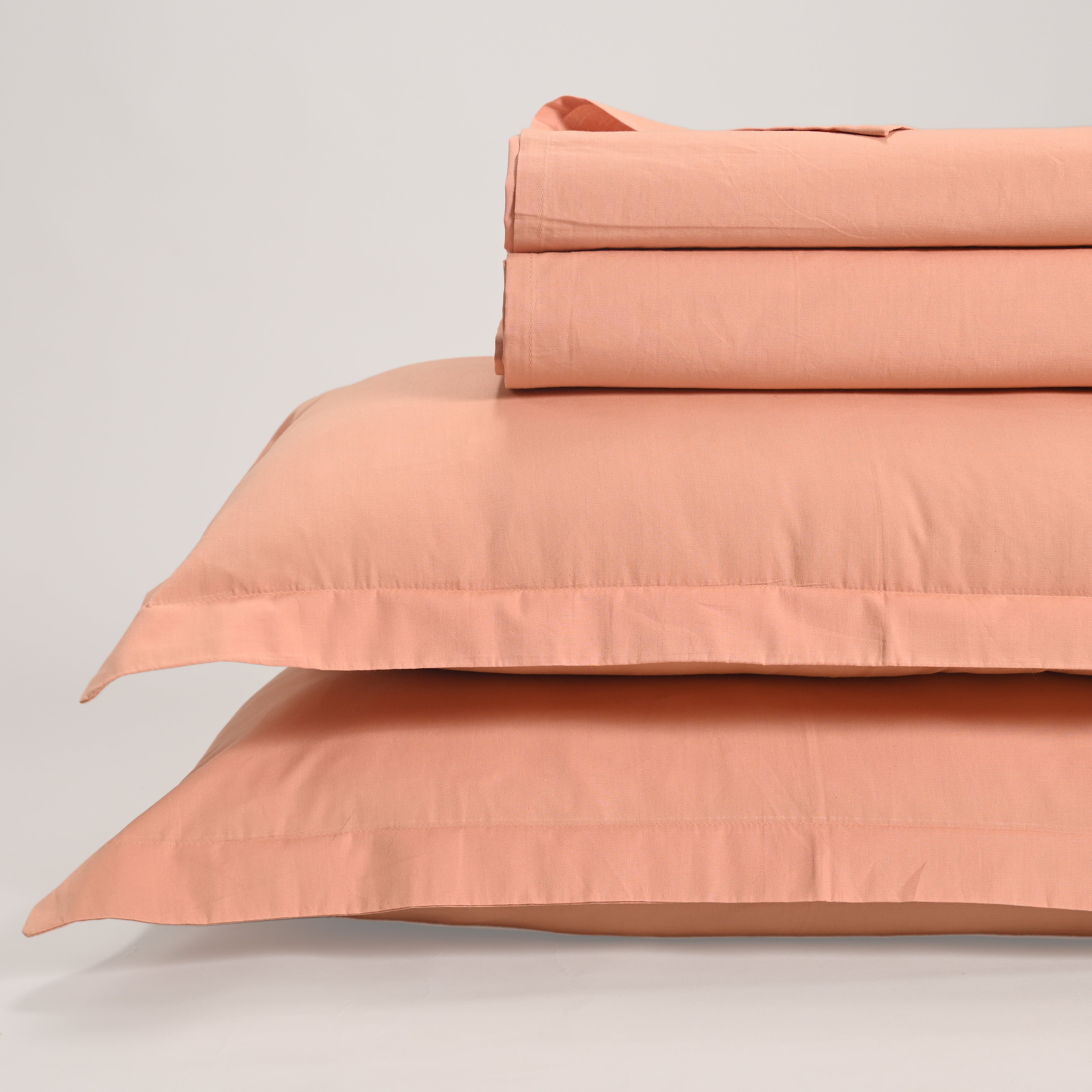 Regal Luxury Solid 300 TC Cotton Sheets - Soft, Breathable, and Durable Bedding Set