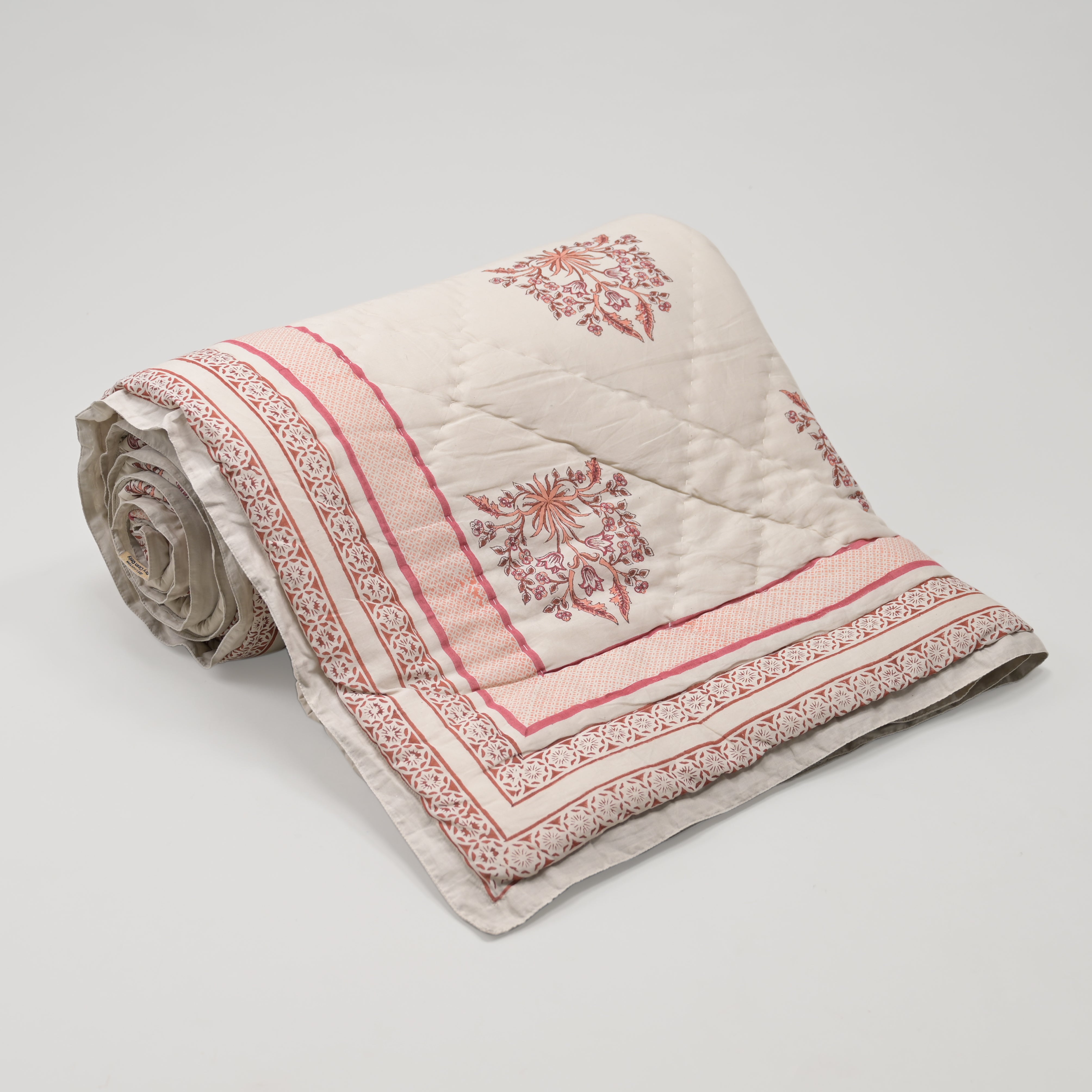 Crimson Heritage Block Printed Reversible Quilt