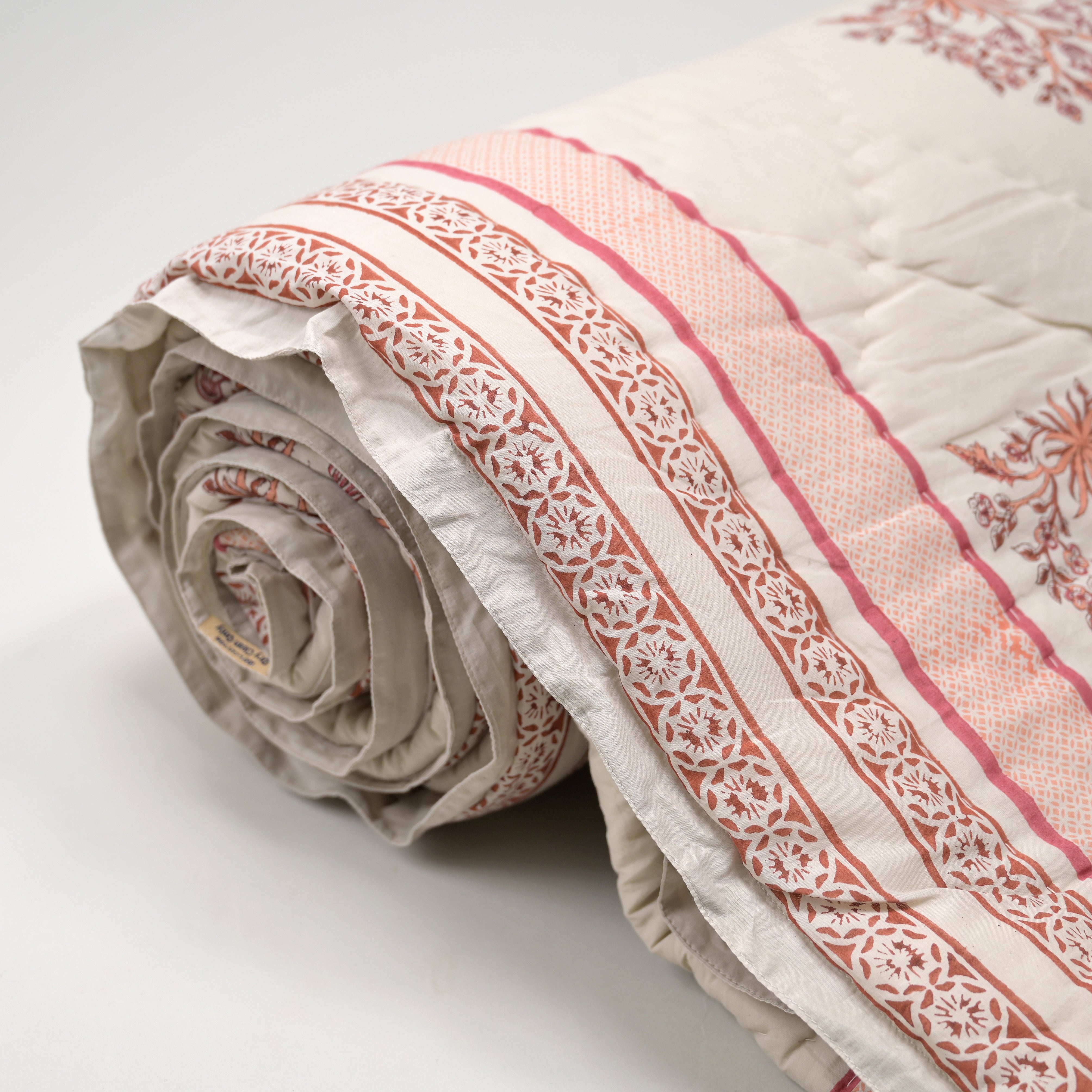Crimson Heritage Block Printed Reversible Quilt
