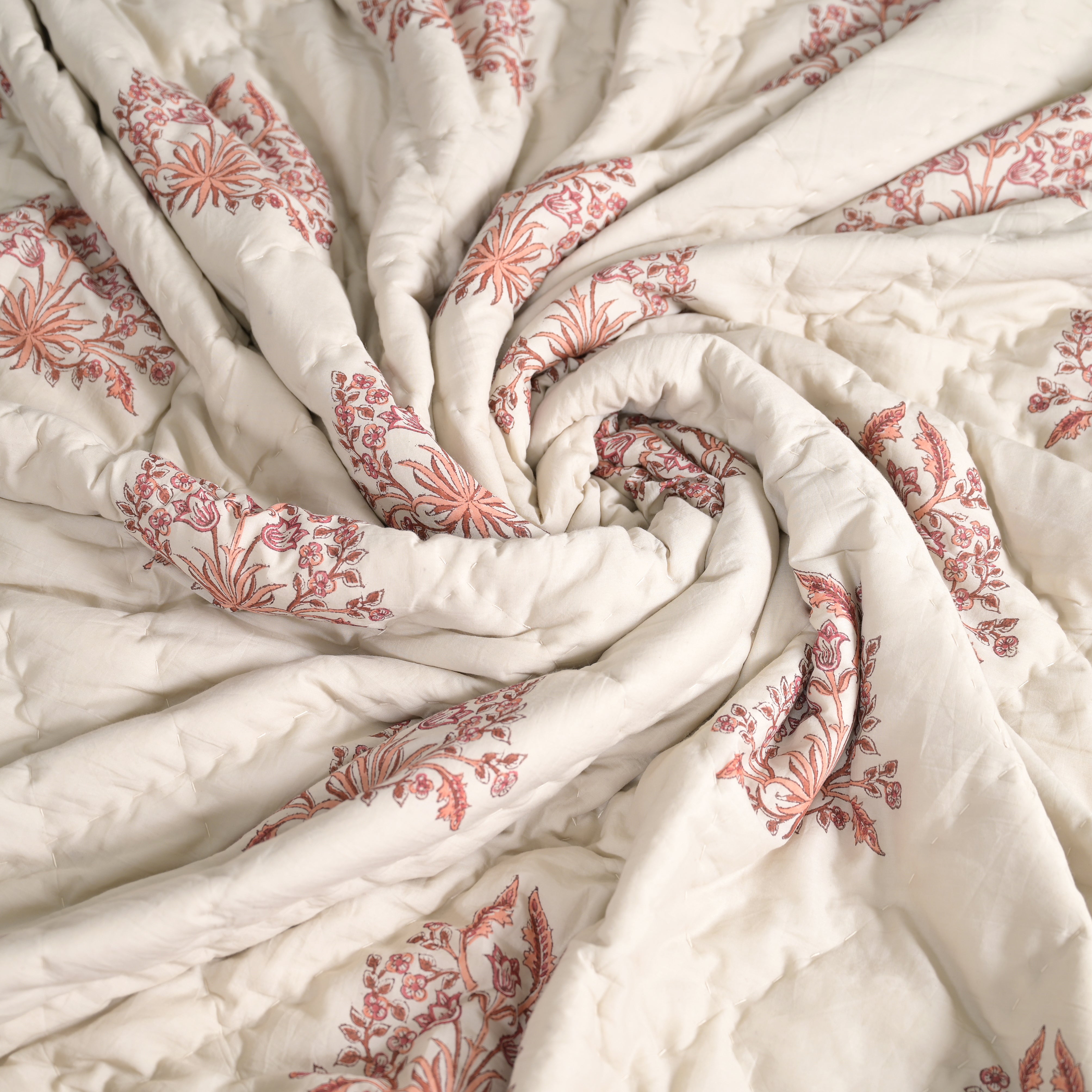 Crimson Heritage Block Printed Reversible Quilt