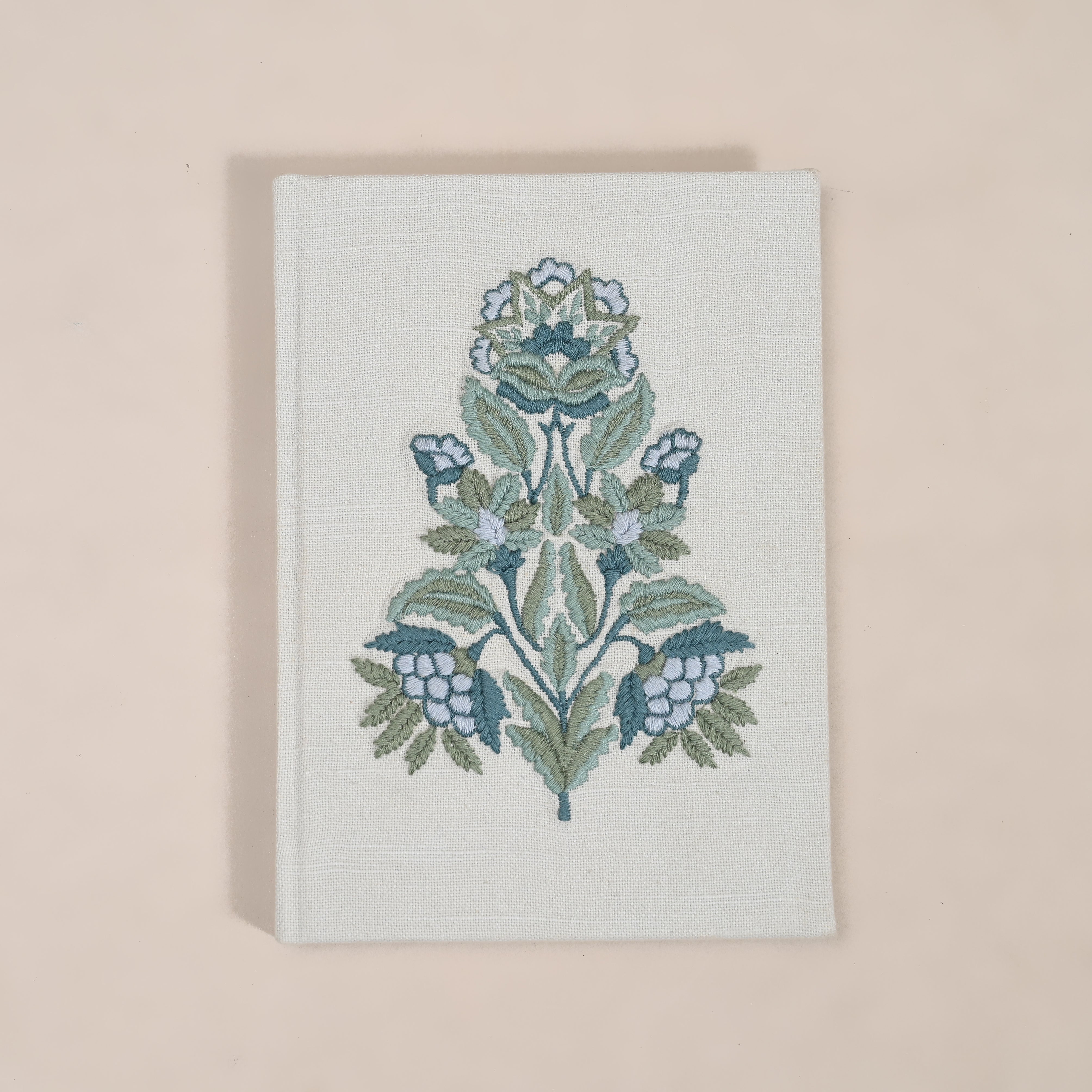 Hanami Embroidered Handmade Paper Notebook | 5 × 7 Inches