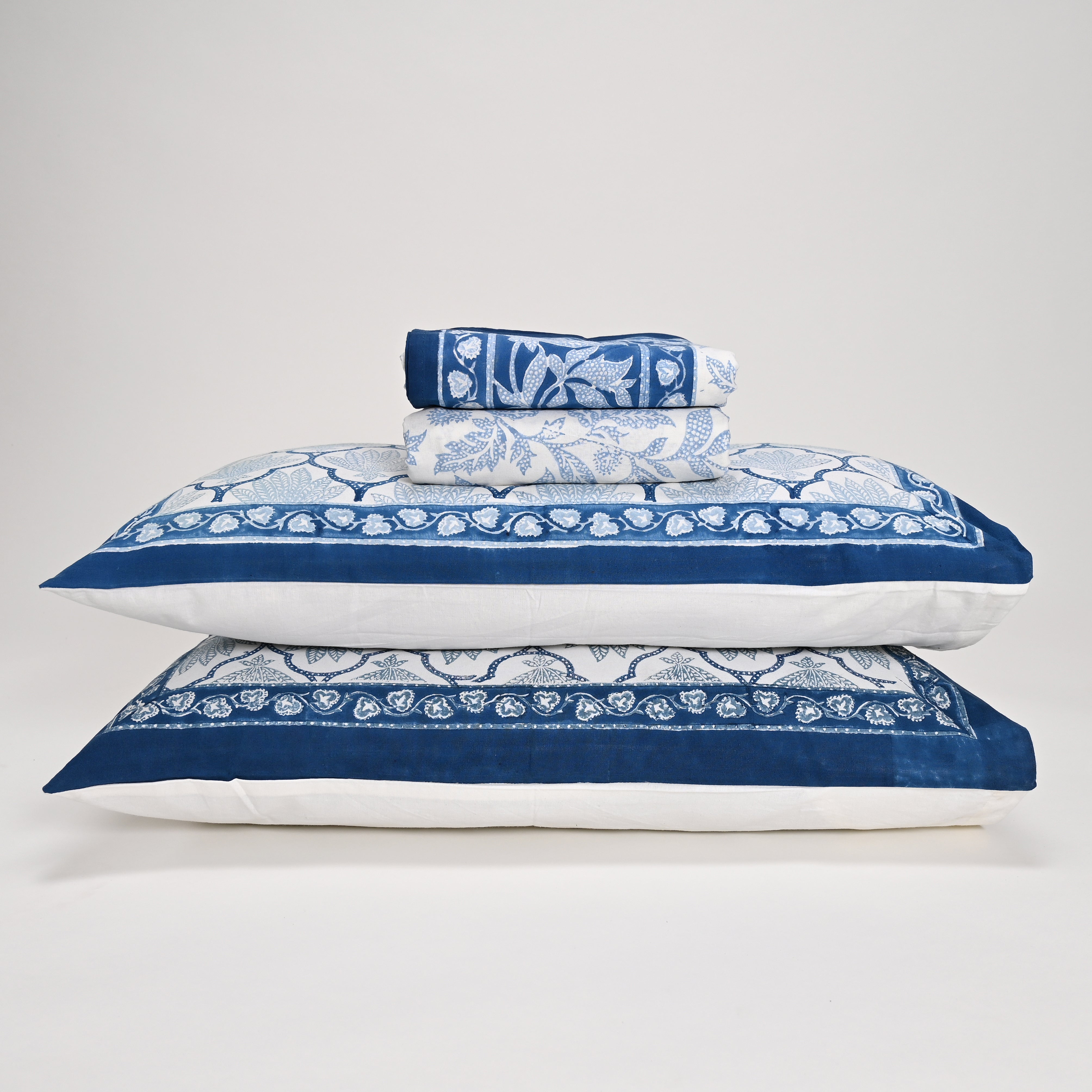 Ajrak Block Printed Bed Sheet set