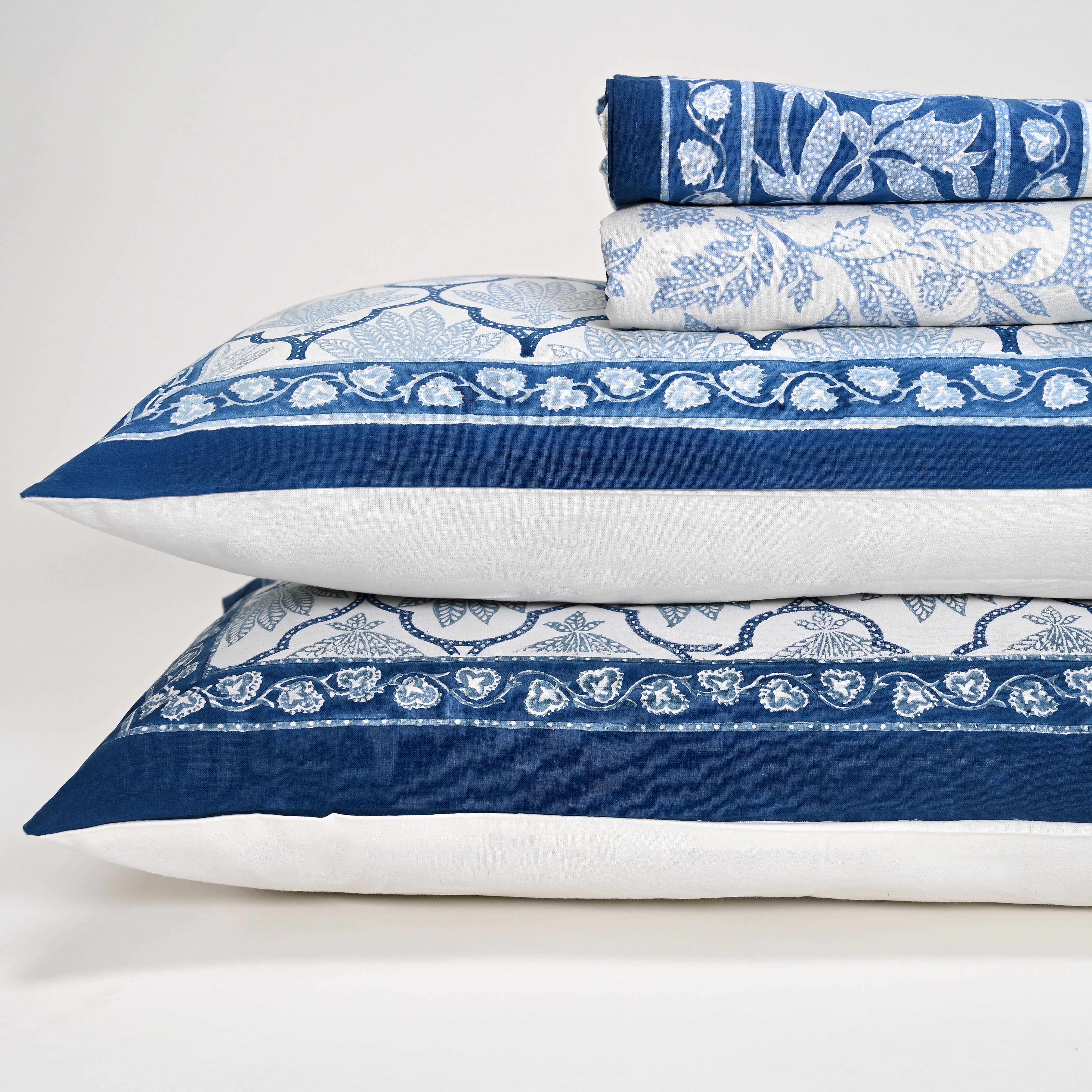 Ajrak Block Printed Bed Sheet set