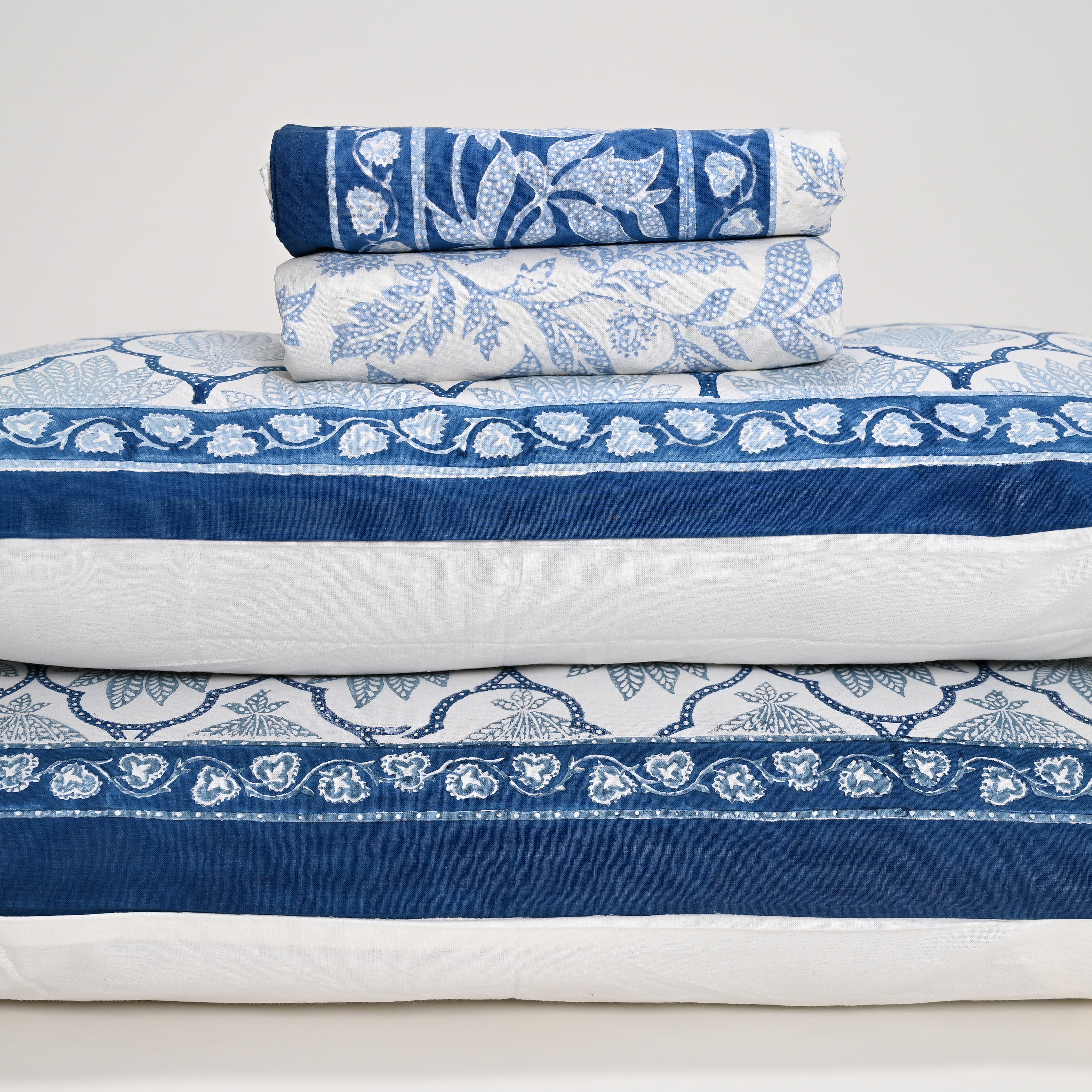 Ajrak Block Printed Bed Sheet set