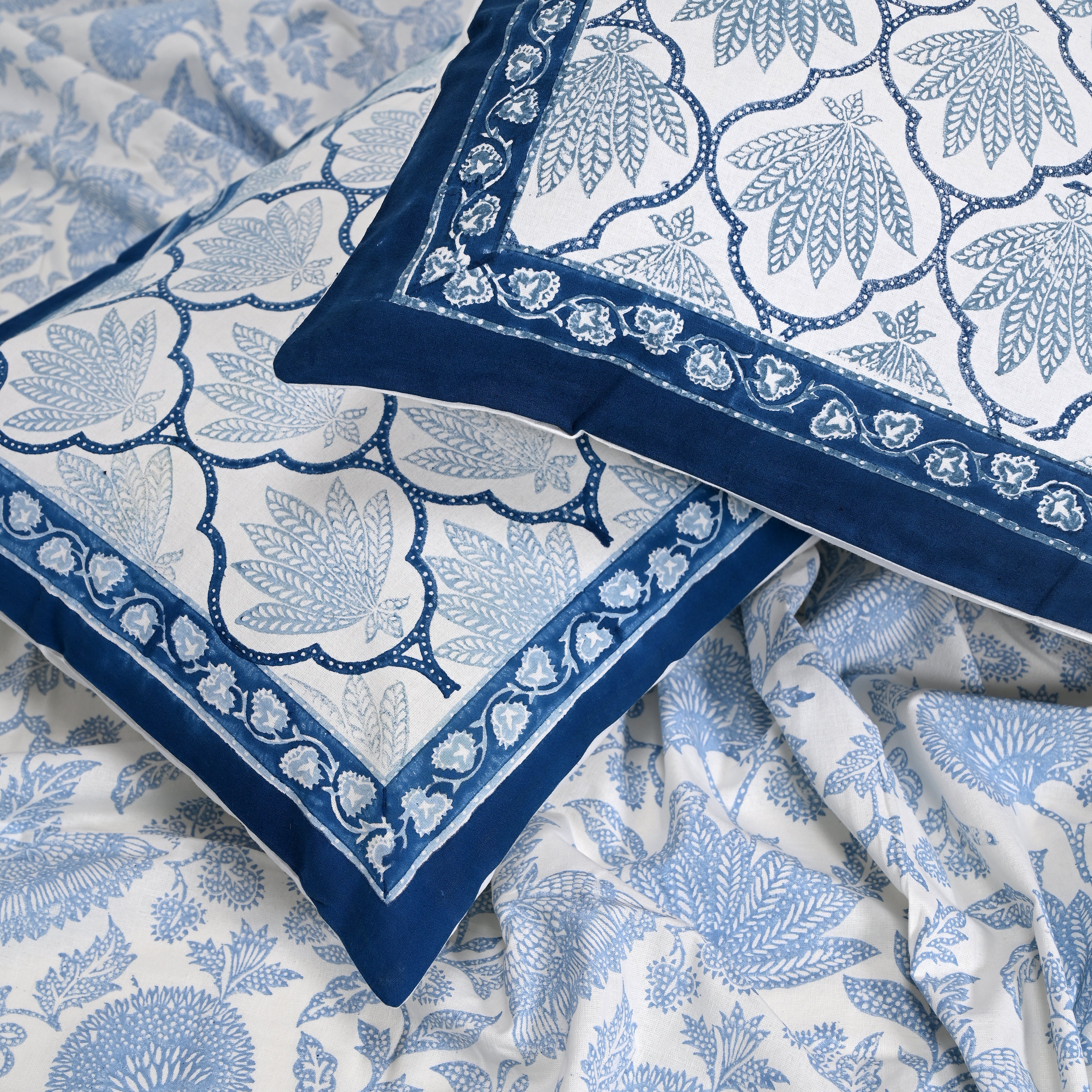 Ajrak Block Printed Bed Sheet set