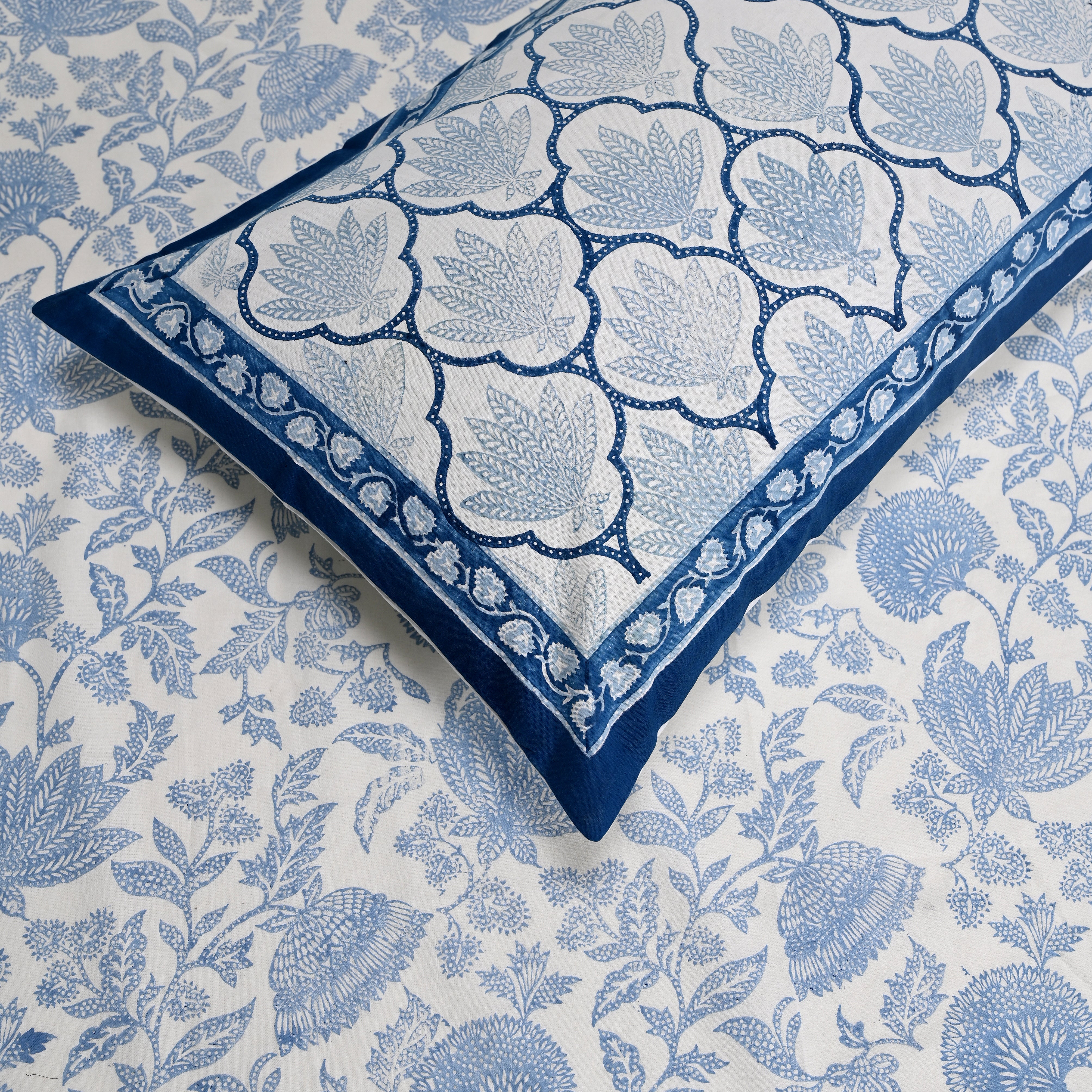 Ajrak Block Printed Bed Sheet set