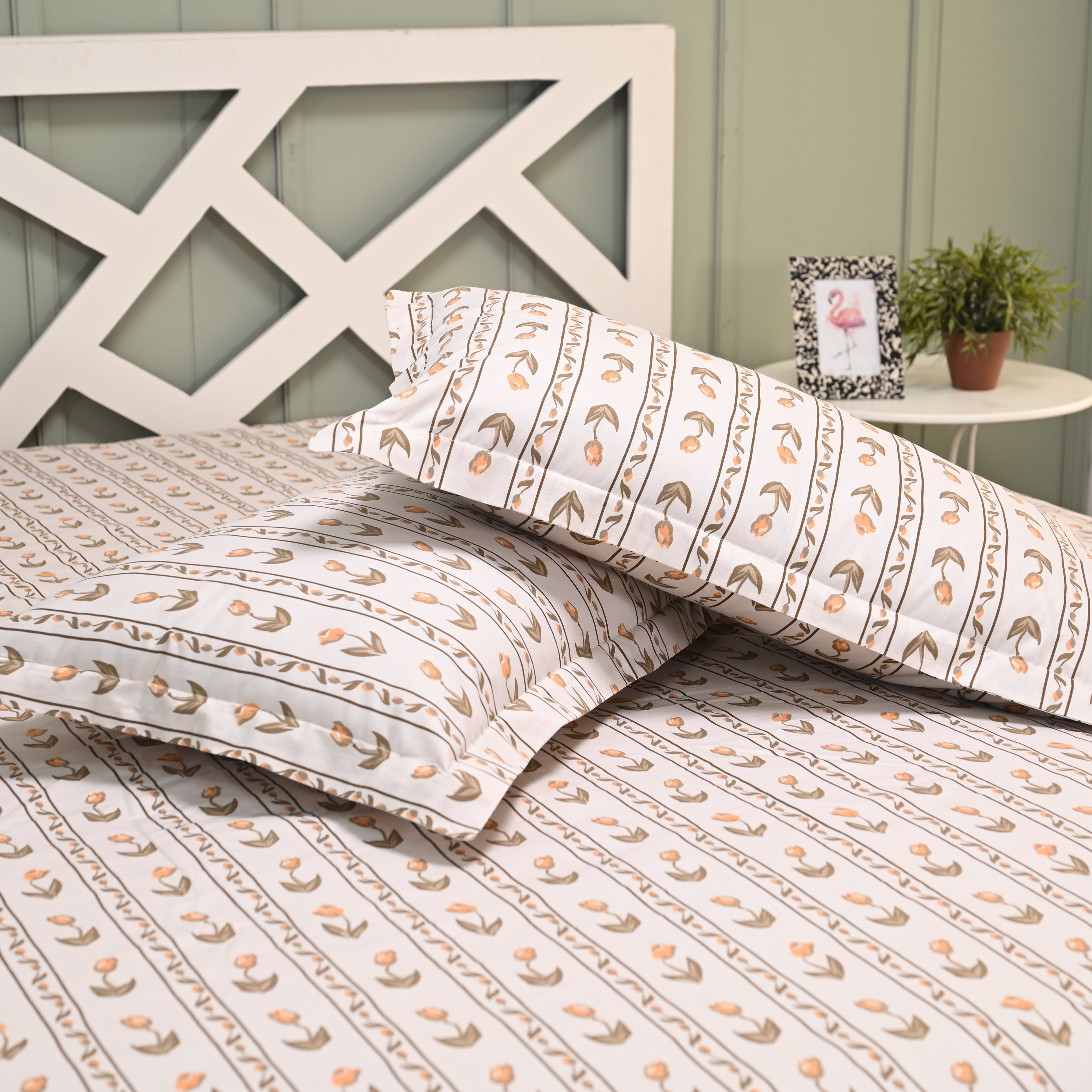 Tulip Serenade 300 TC Luxury Cotton Sheets – Premium Printed Bedsheet Set