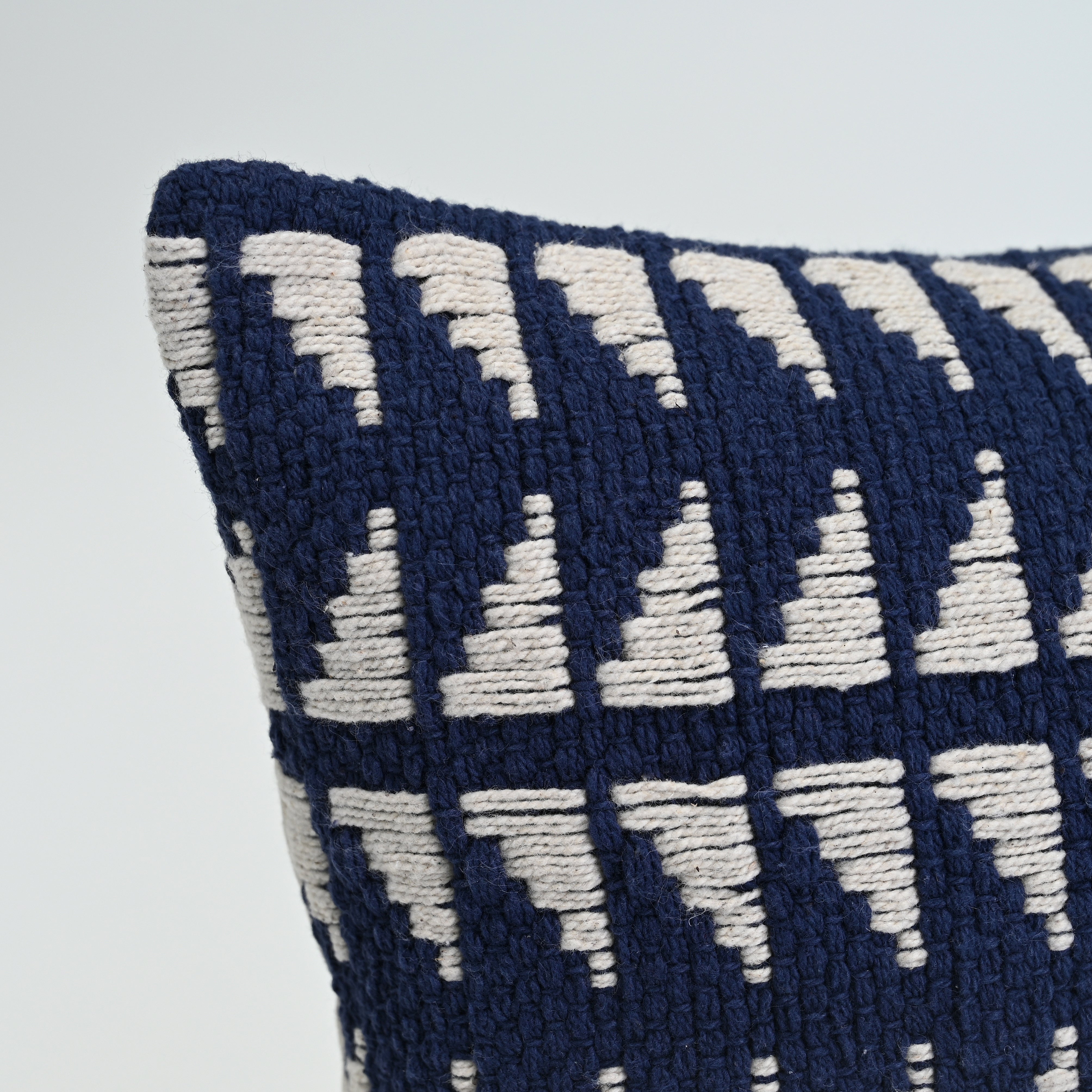 Woven Geomtric Boudoir Cushion