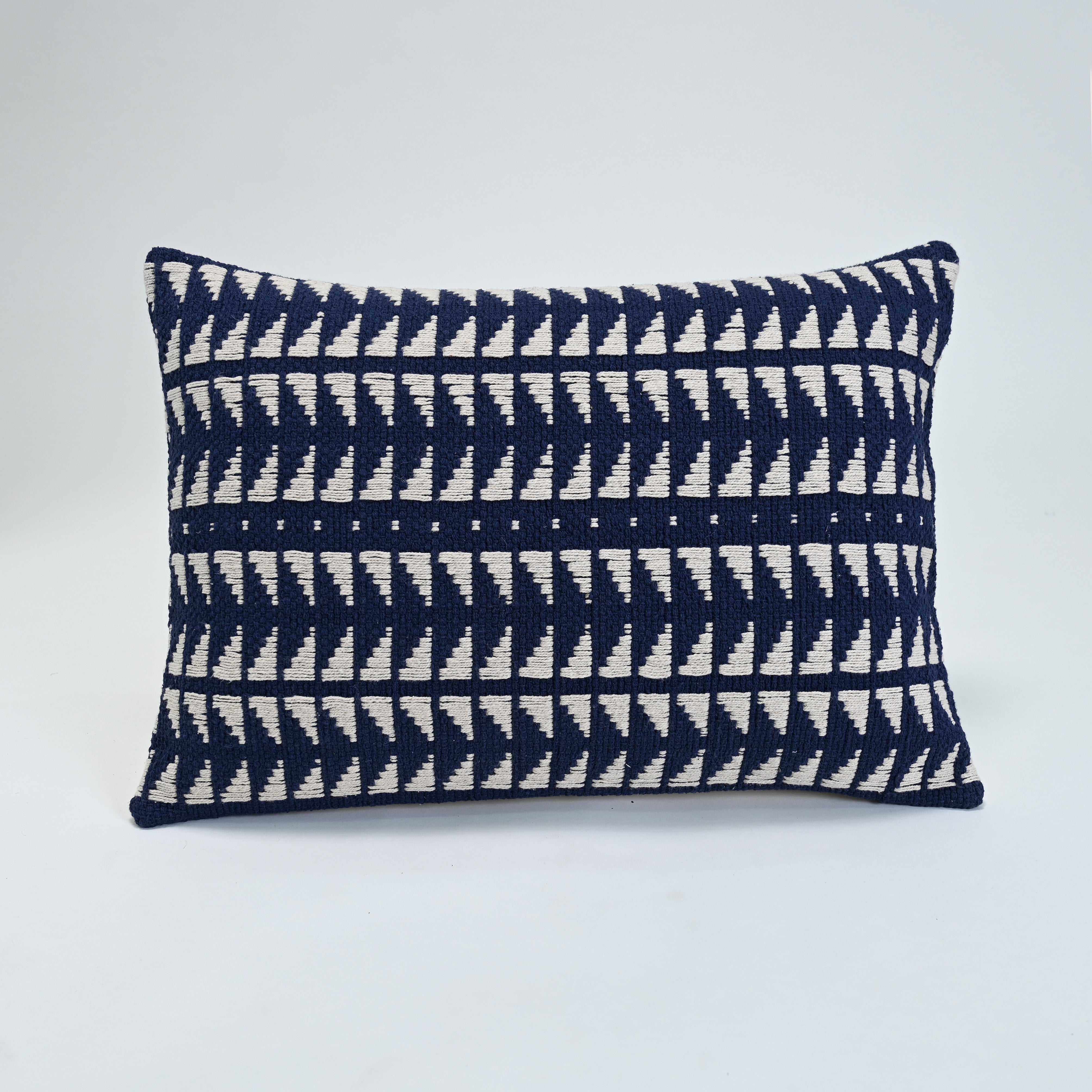 Woven Geomtric Boudoir Cushion