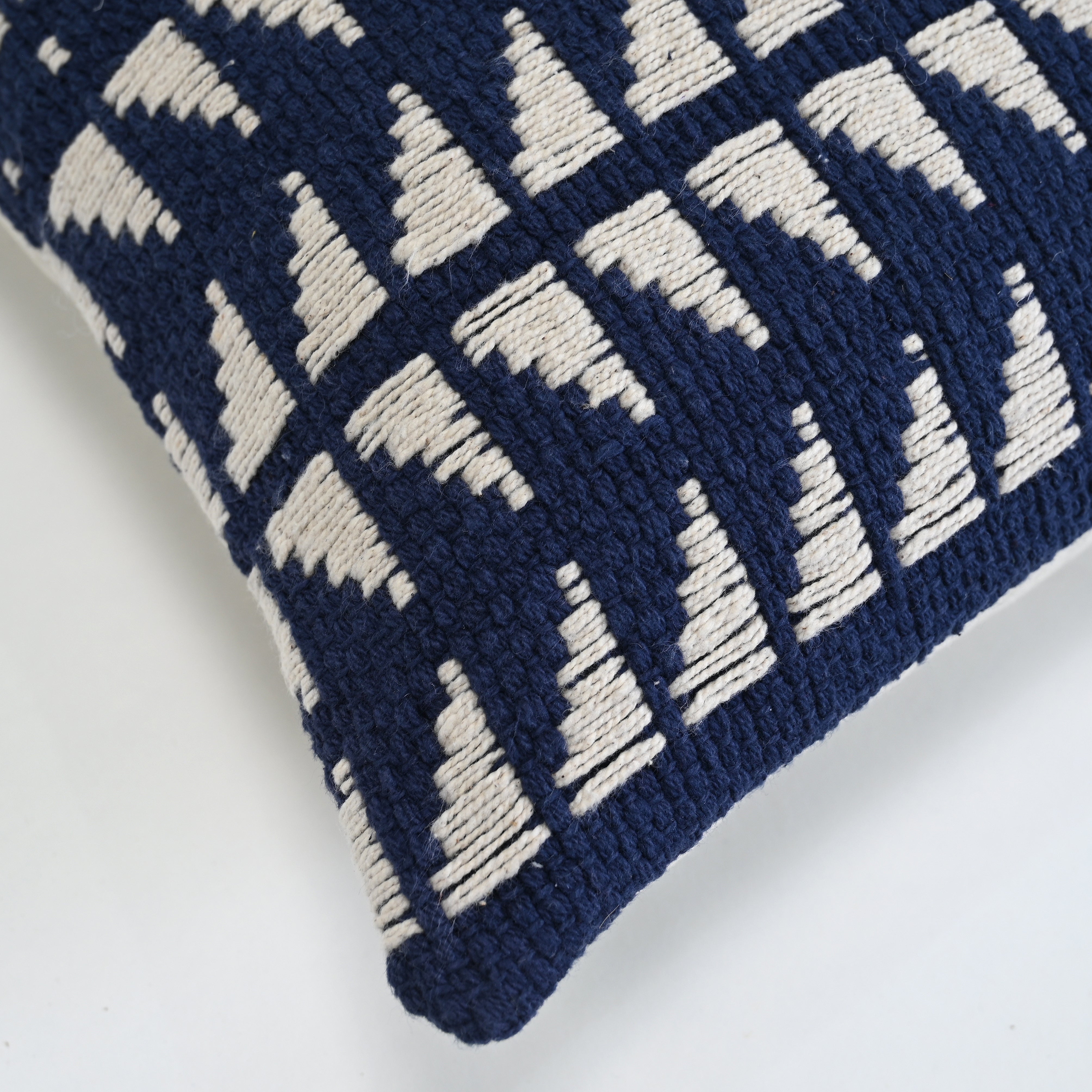Woven Geomtric Boudoir Cushion