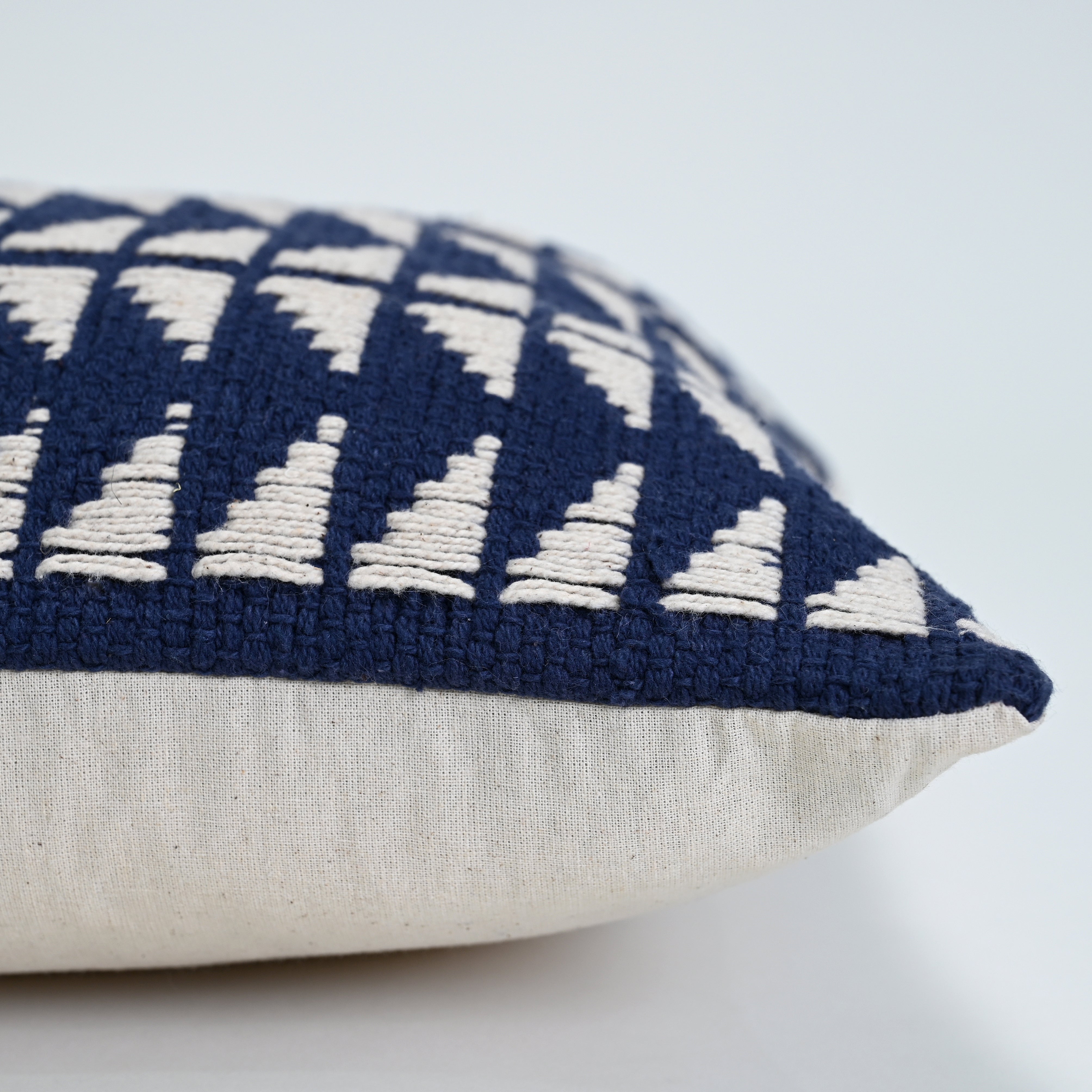 Woven Geomtric Boudoir Cushion