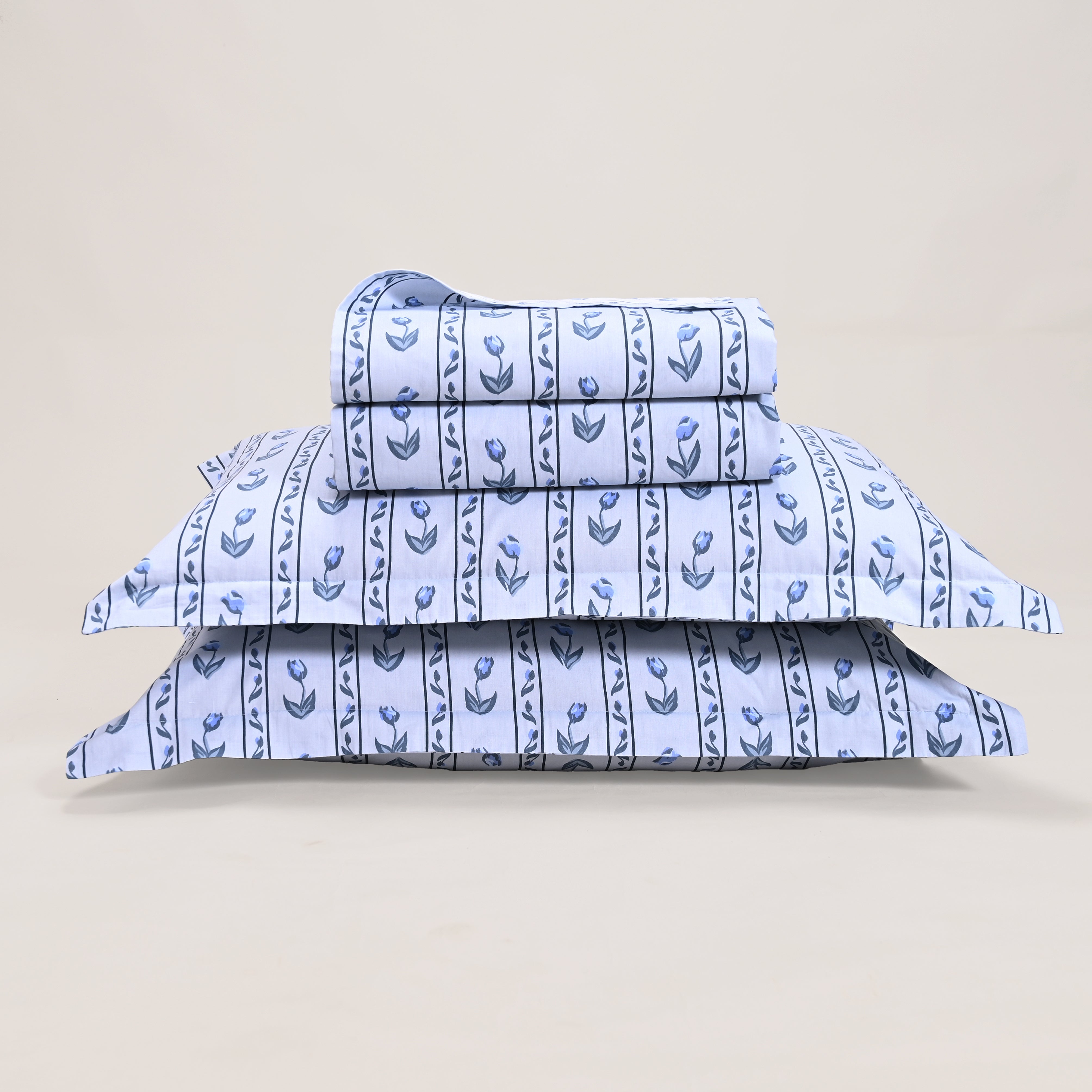 Tulip Serenade 300 TC Luxury Cotton Sheets – Premium Printed Bedsheet Set