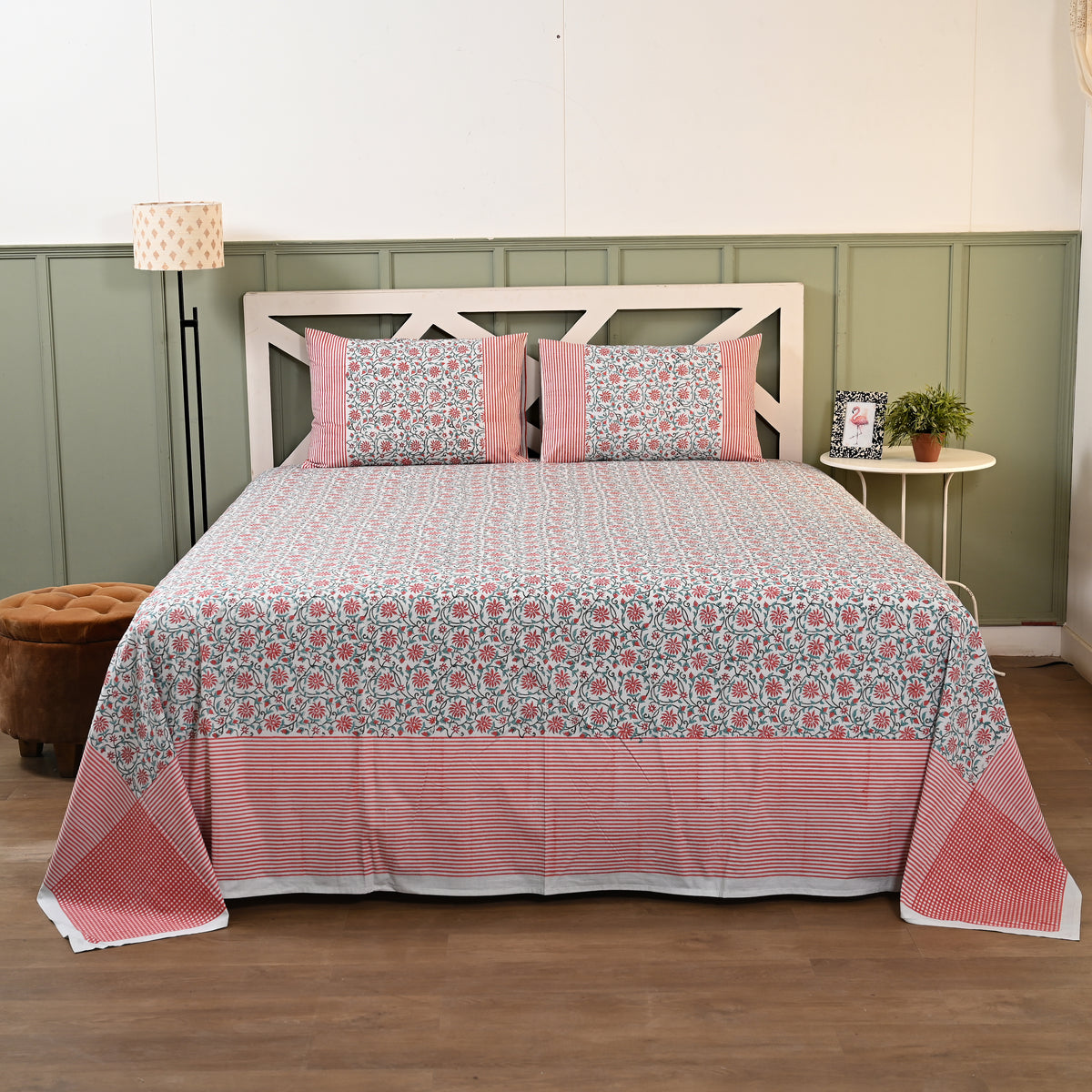 Kusum Block Printed Bed Sheet