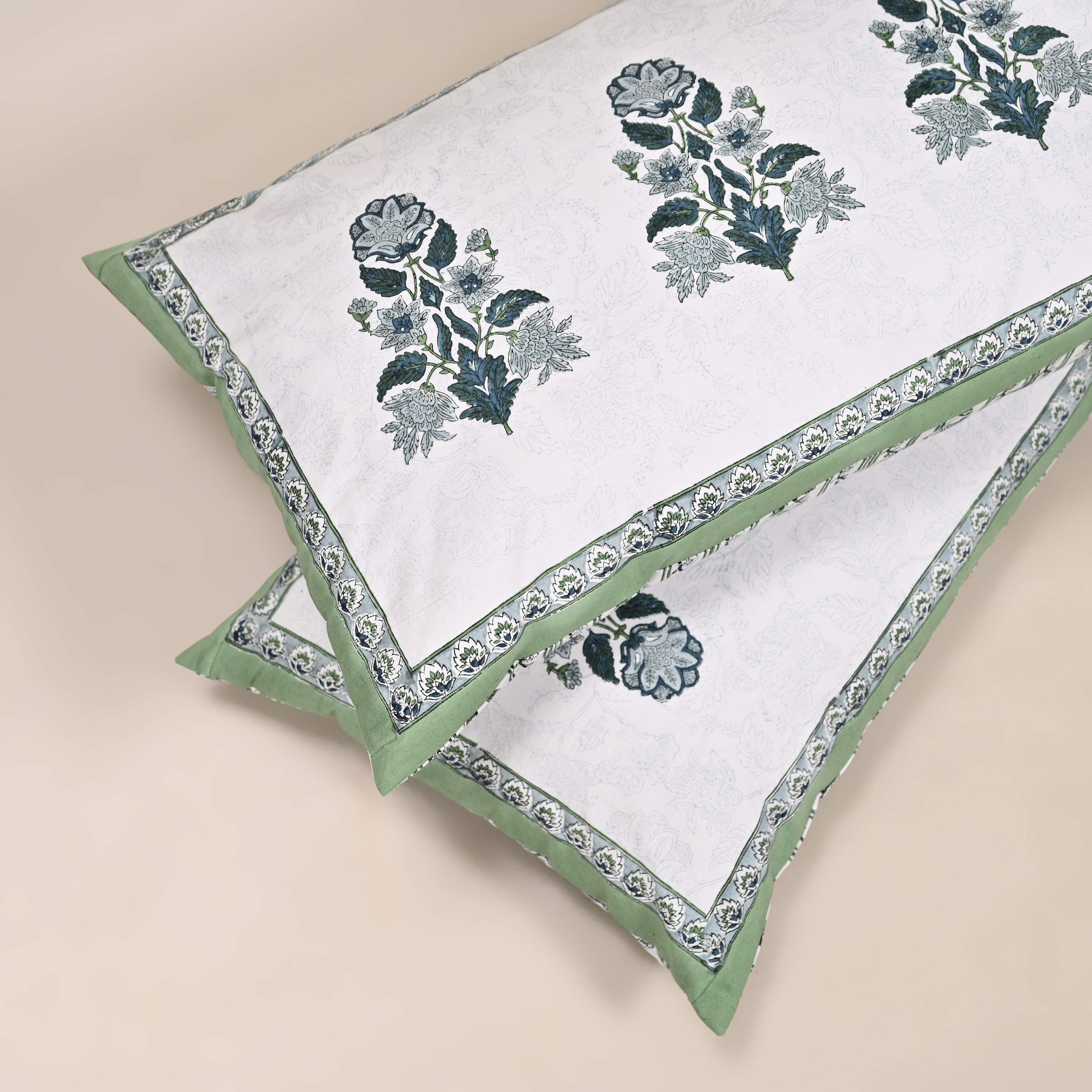 Hanami Buta Hand Block Printed Bed Sheet