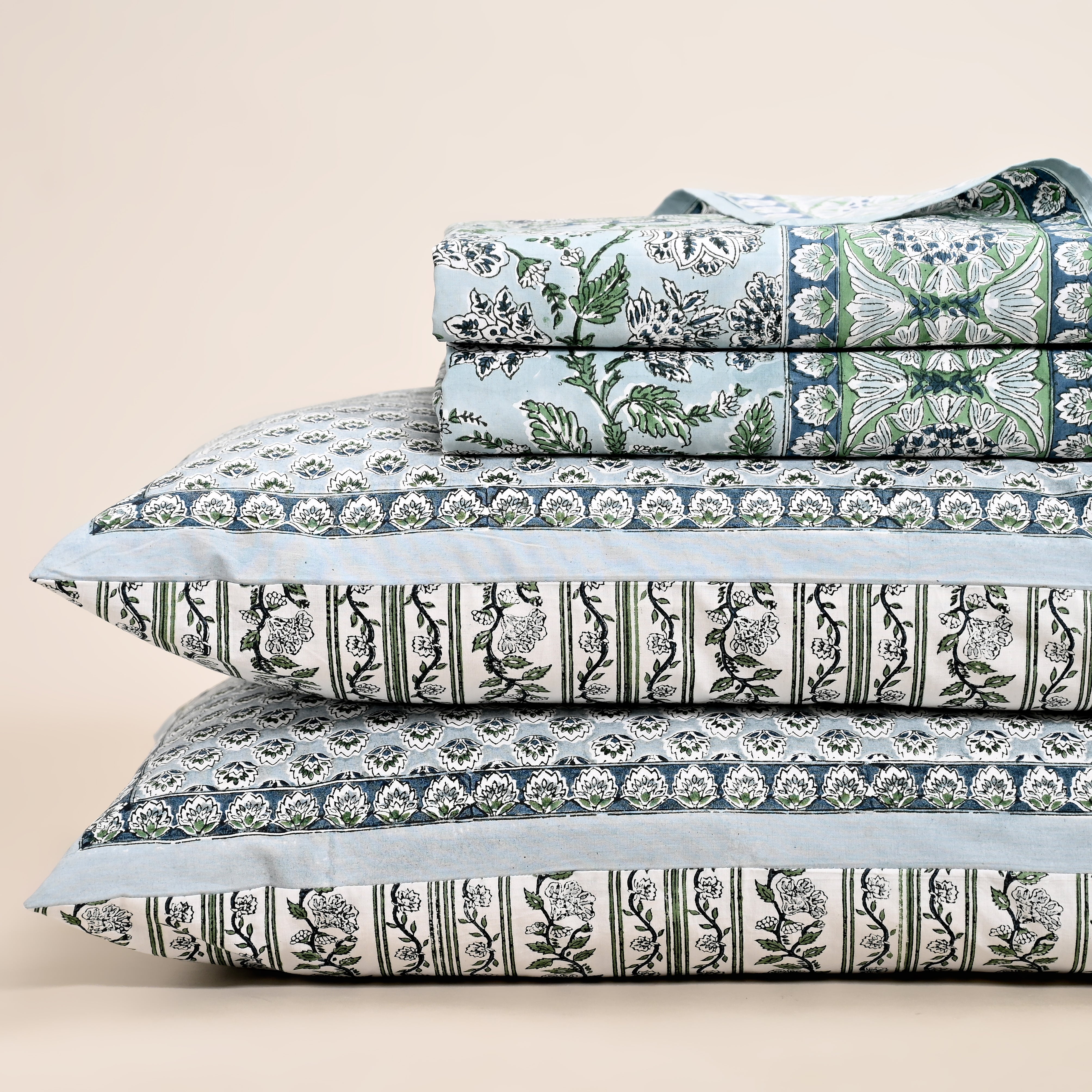 Hanami Jaal Hand Block Printed Bed Sheet