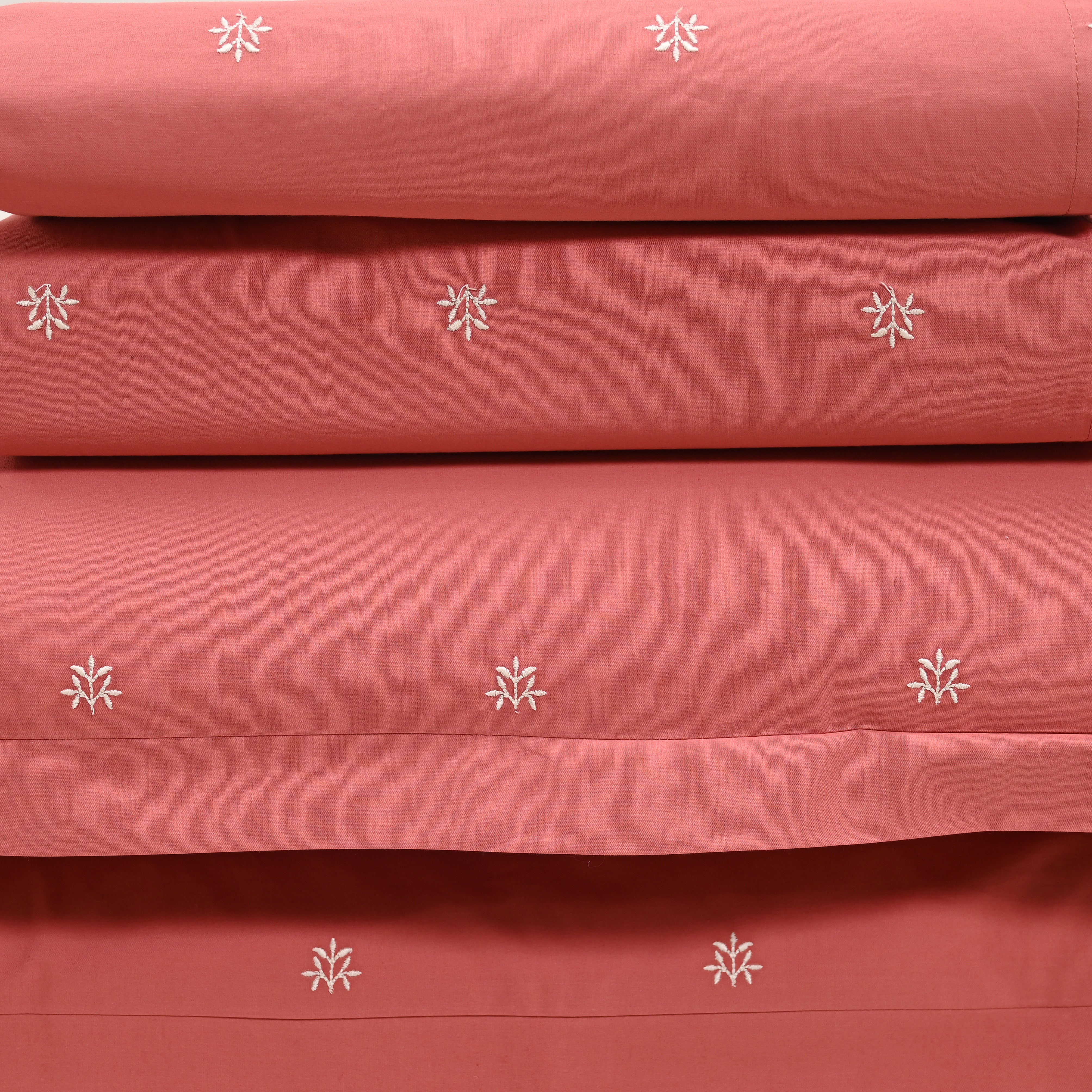 Gemini Bloom Bedsheet - Regal Embroidered 300 TC Luxury Cotton Sheets