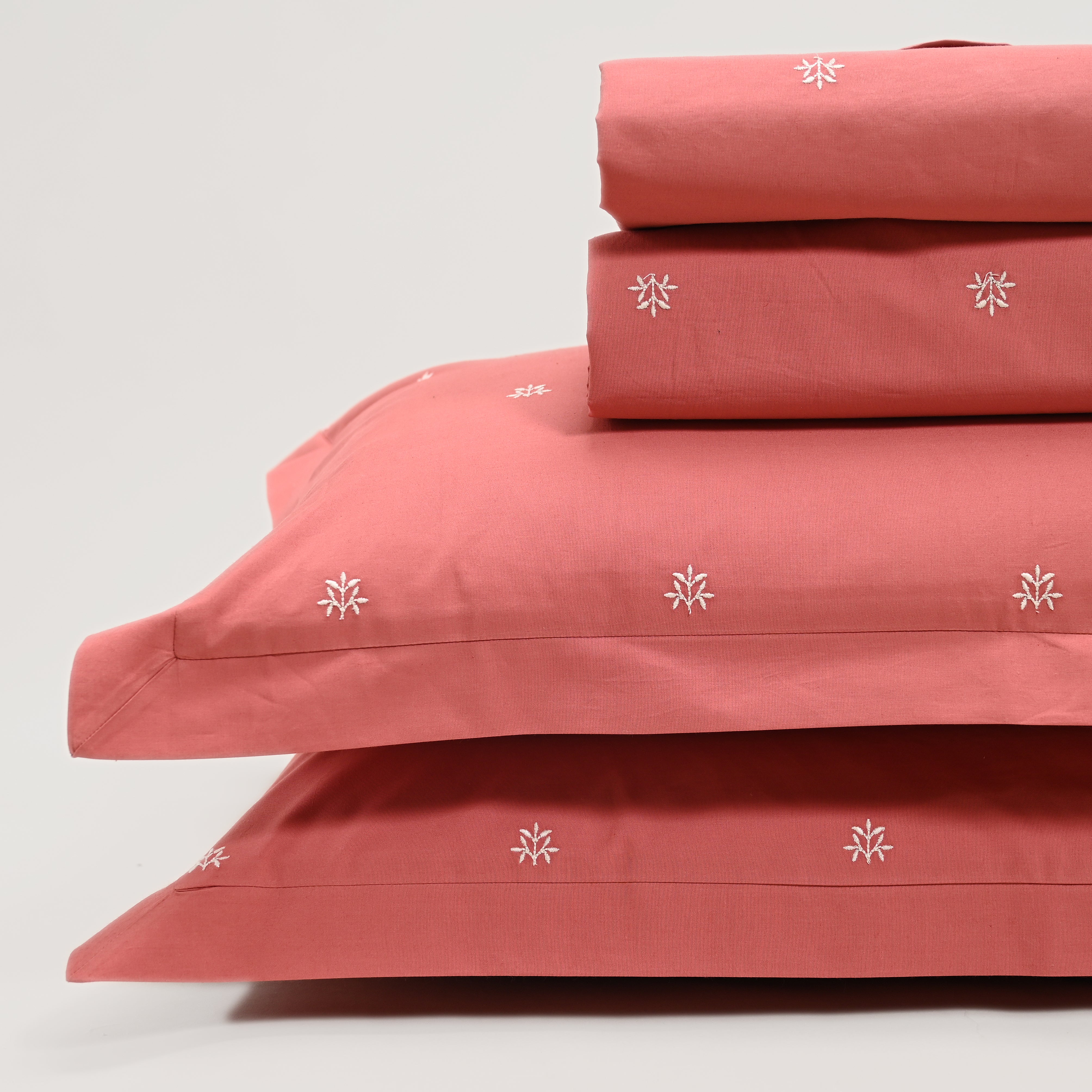 Gemini Bloom Bedsheet - Regal Embroidered 300 TC Luxury Cotton Sheets