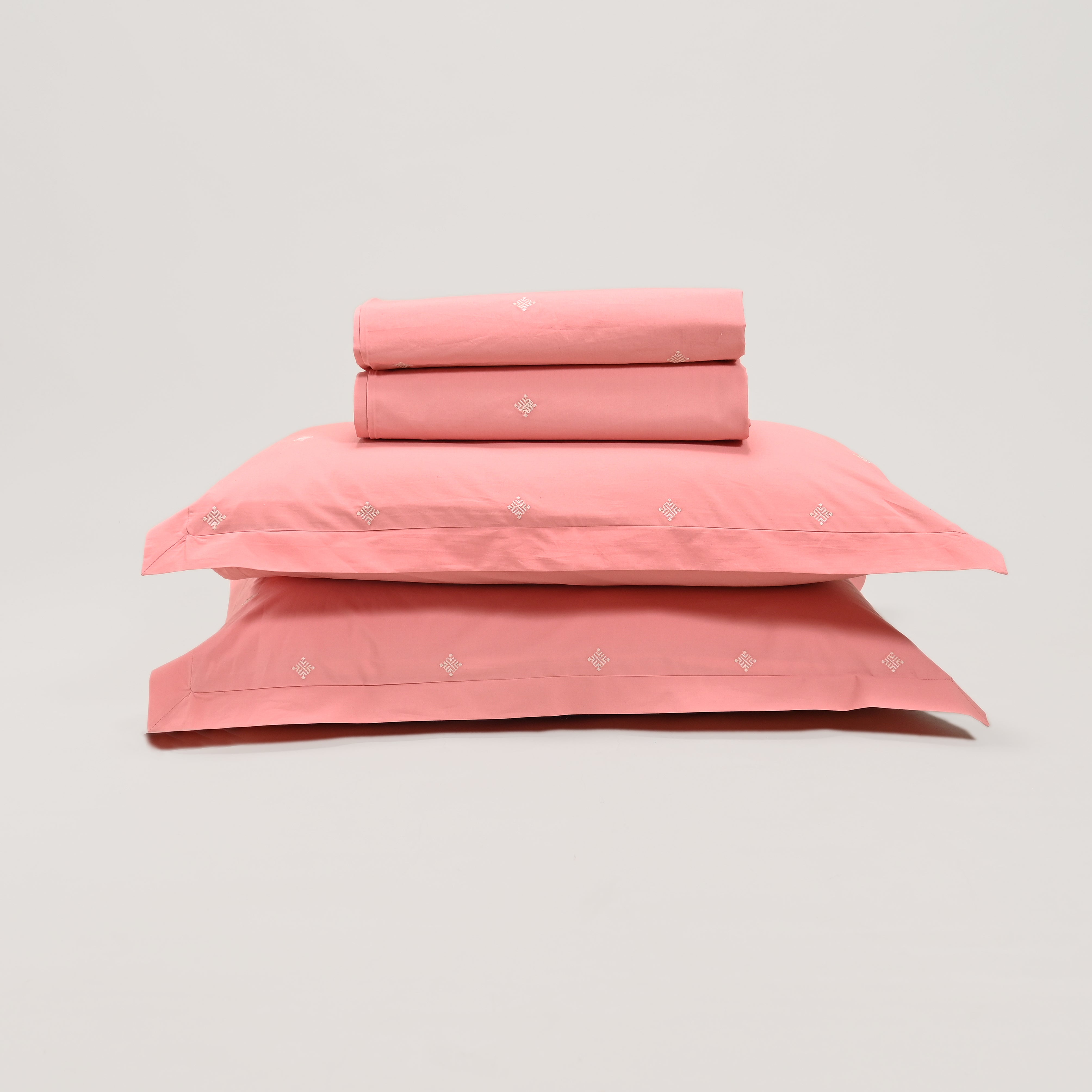 Kaleido Bedsheet - Regal Embroidered 300 TC Luxury Cotton Sheets
