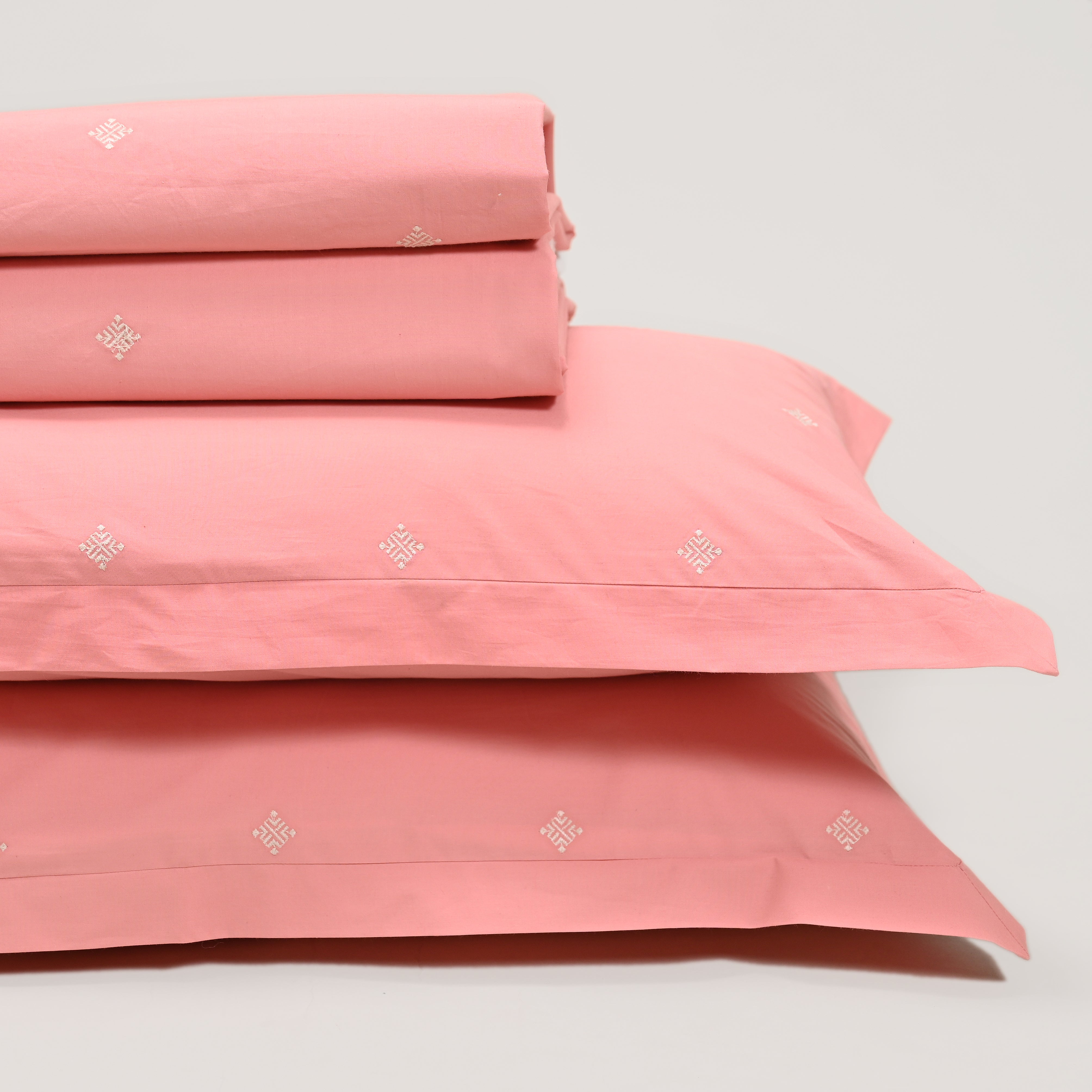 Kaleido Bedsheet - Regal Embroidered 300 TC Luxury Cotton Sheets