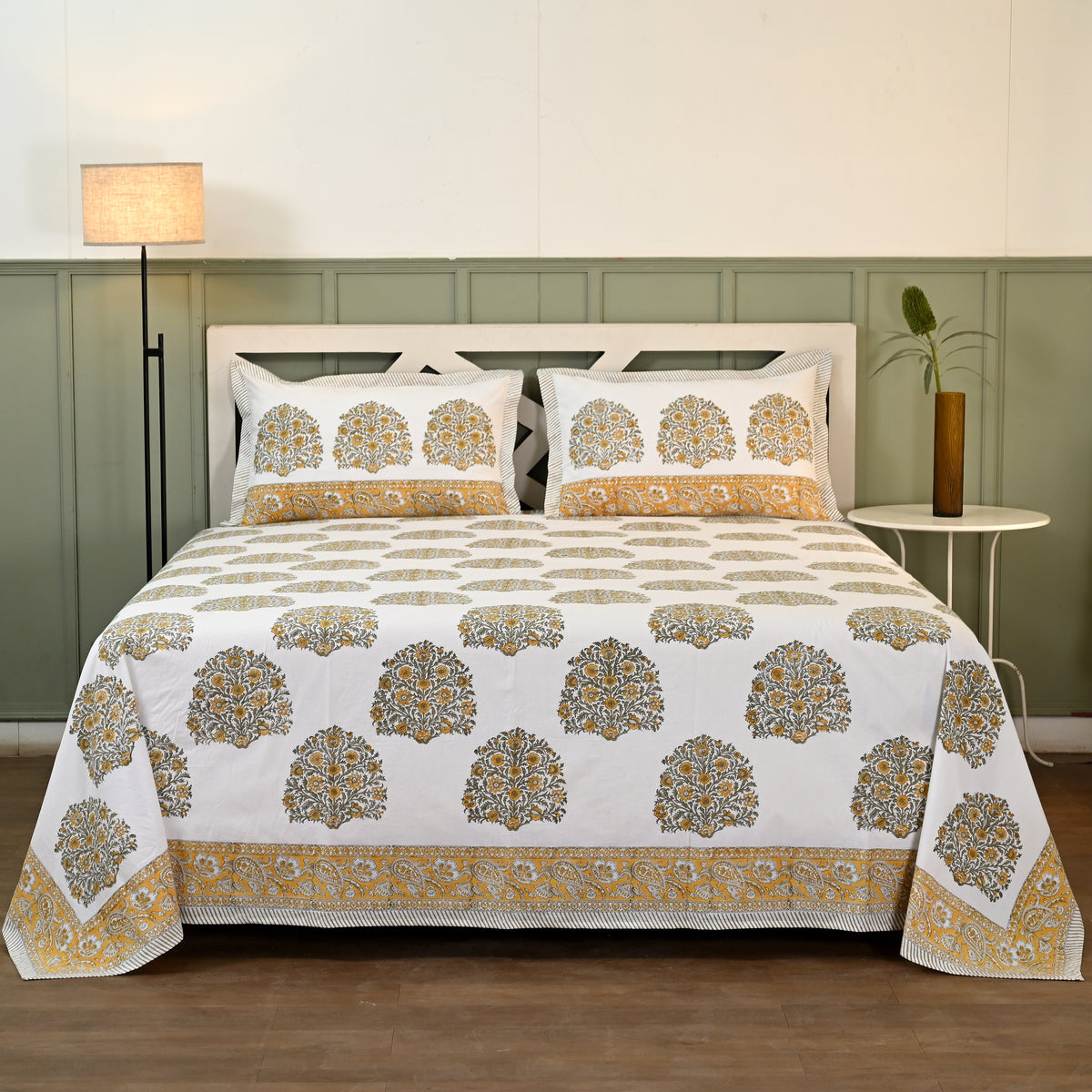 Rajmudra Block Printed Bed Sheet