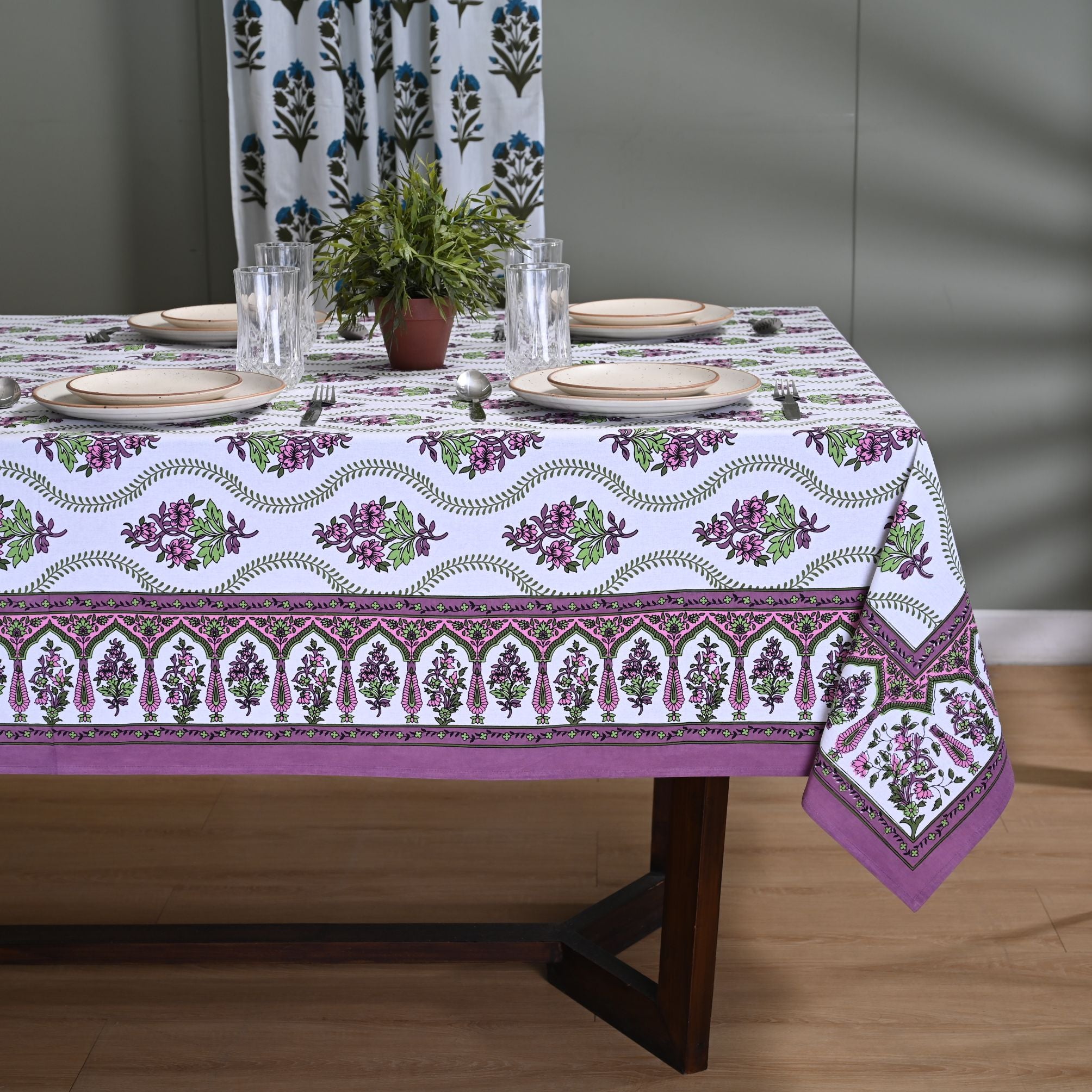 Floral Bale 6 Seater Table Cover