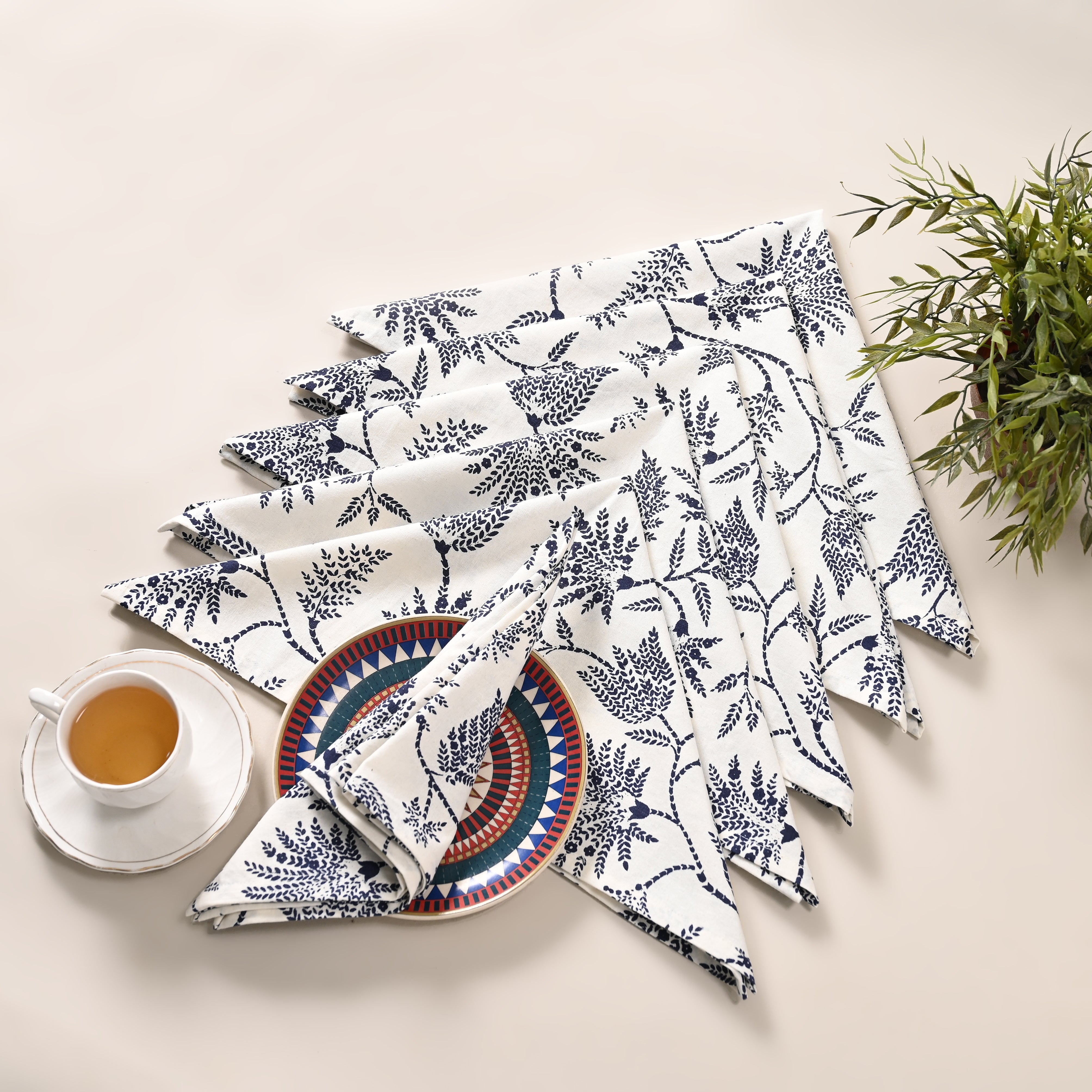 Orchid Oasis Floral Napkin
