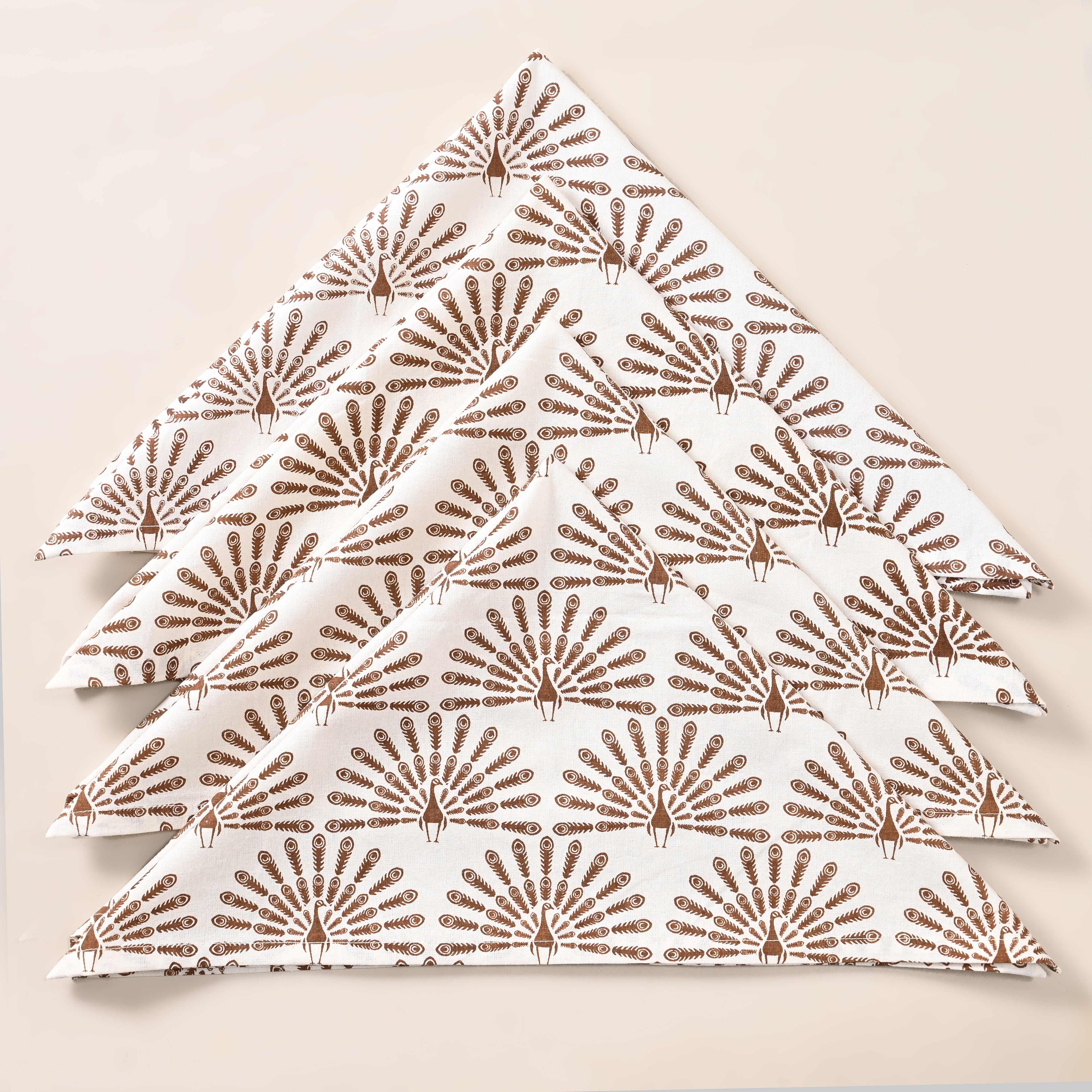 Mayura Rhombus Block Printed Napkin