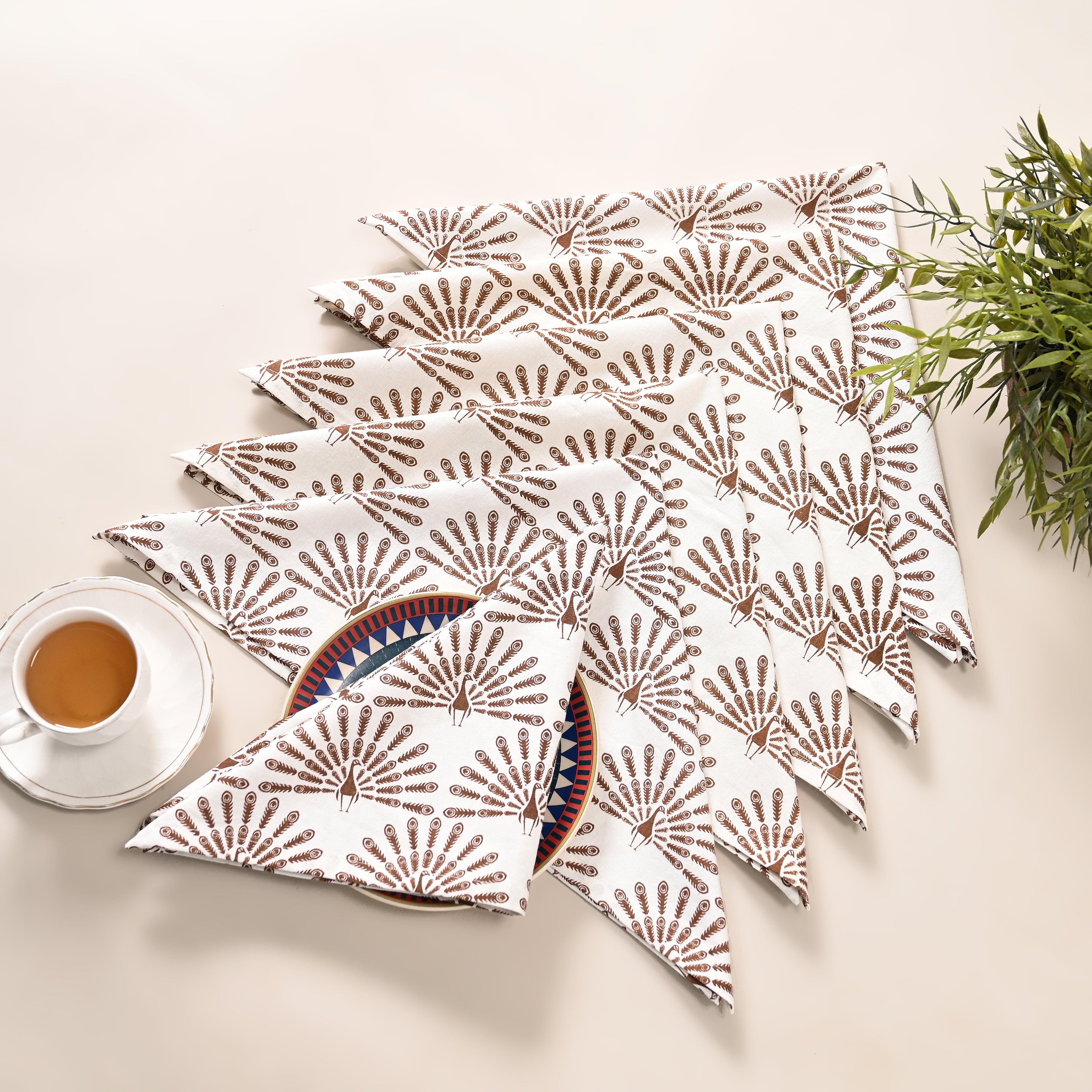 Mayura Rhombus Block Printed Napkin