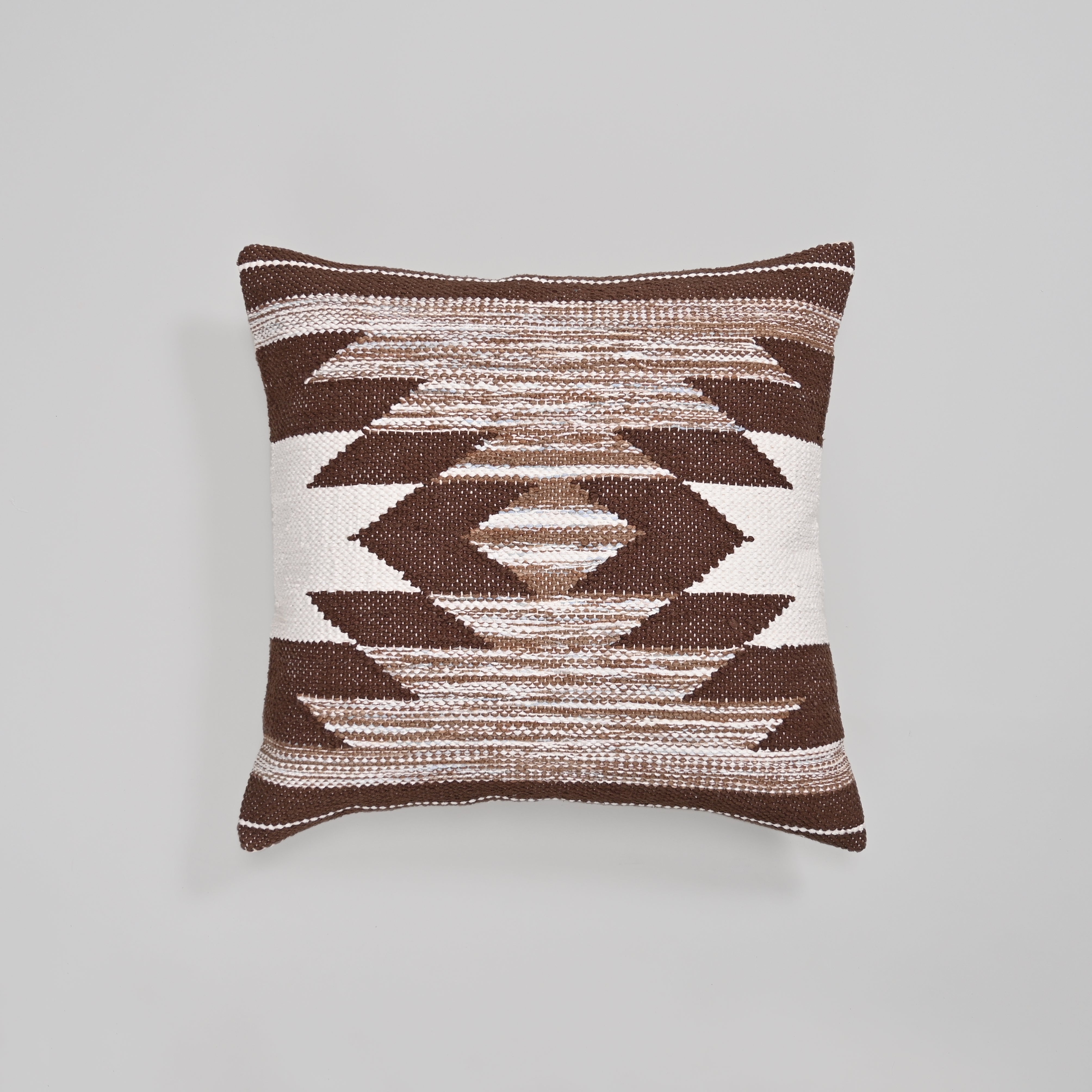 Aztec Woven Cushion Cover – Pure Cotton Geometric Textured Cushion