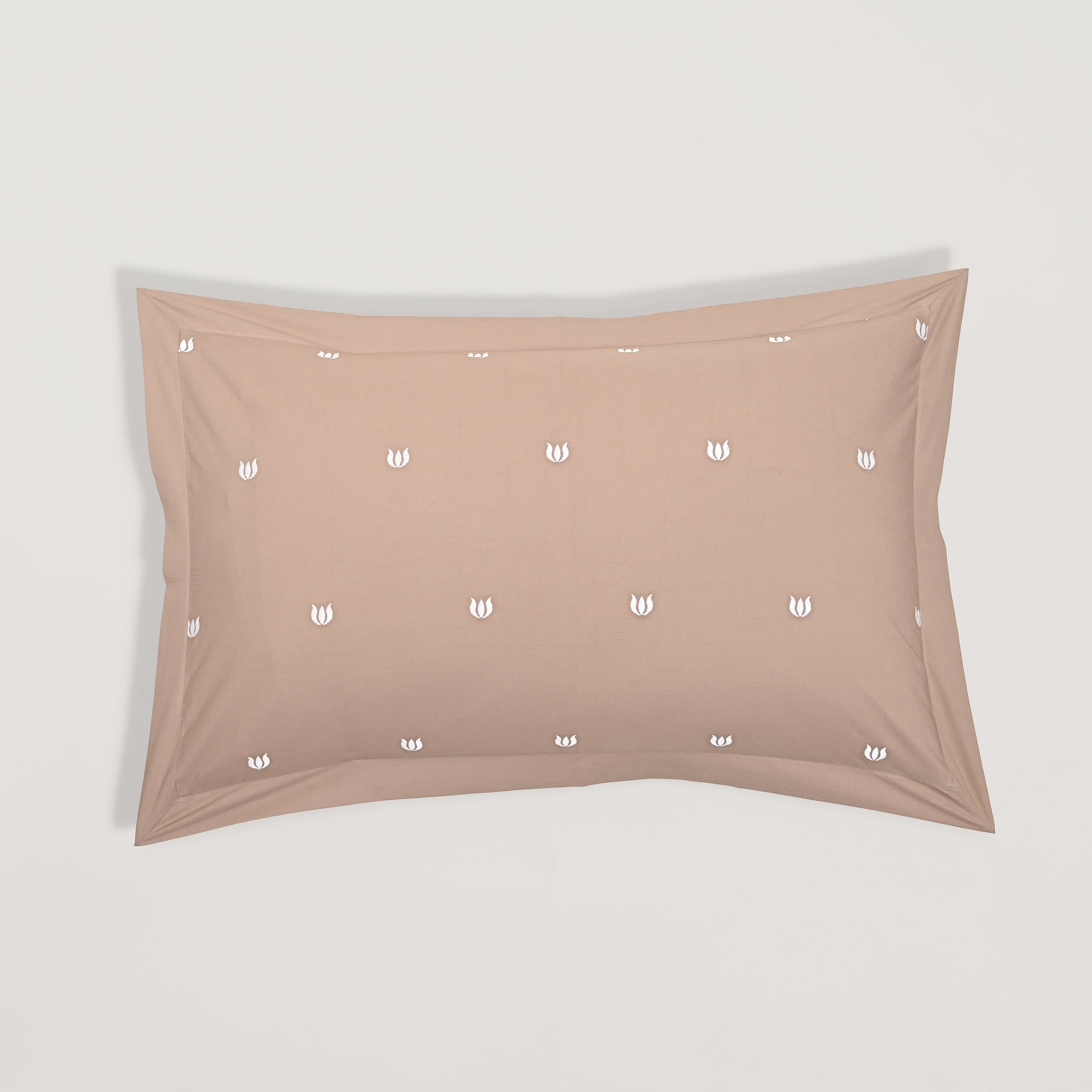 Geo Bloom Bedsheet - Regal Embroidered 300 TC Luxury Cotton Sheets