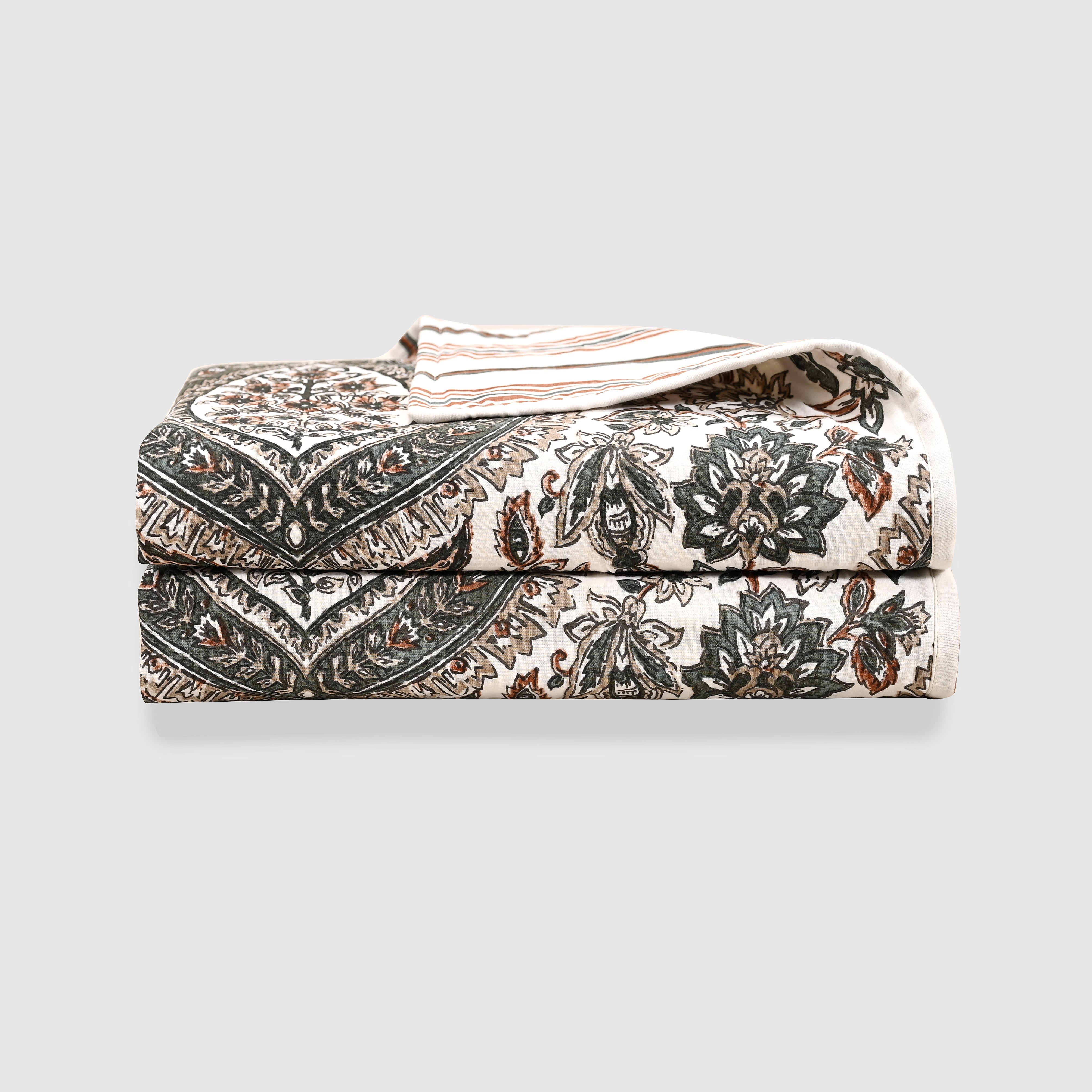 Damask Lightweight Cotton Dohar – Summer AC Blanket