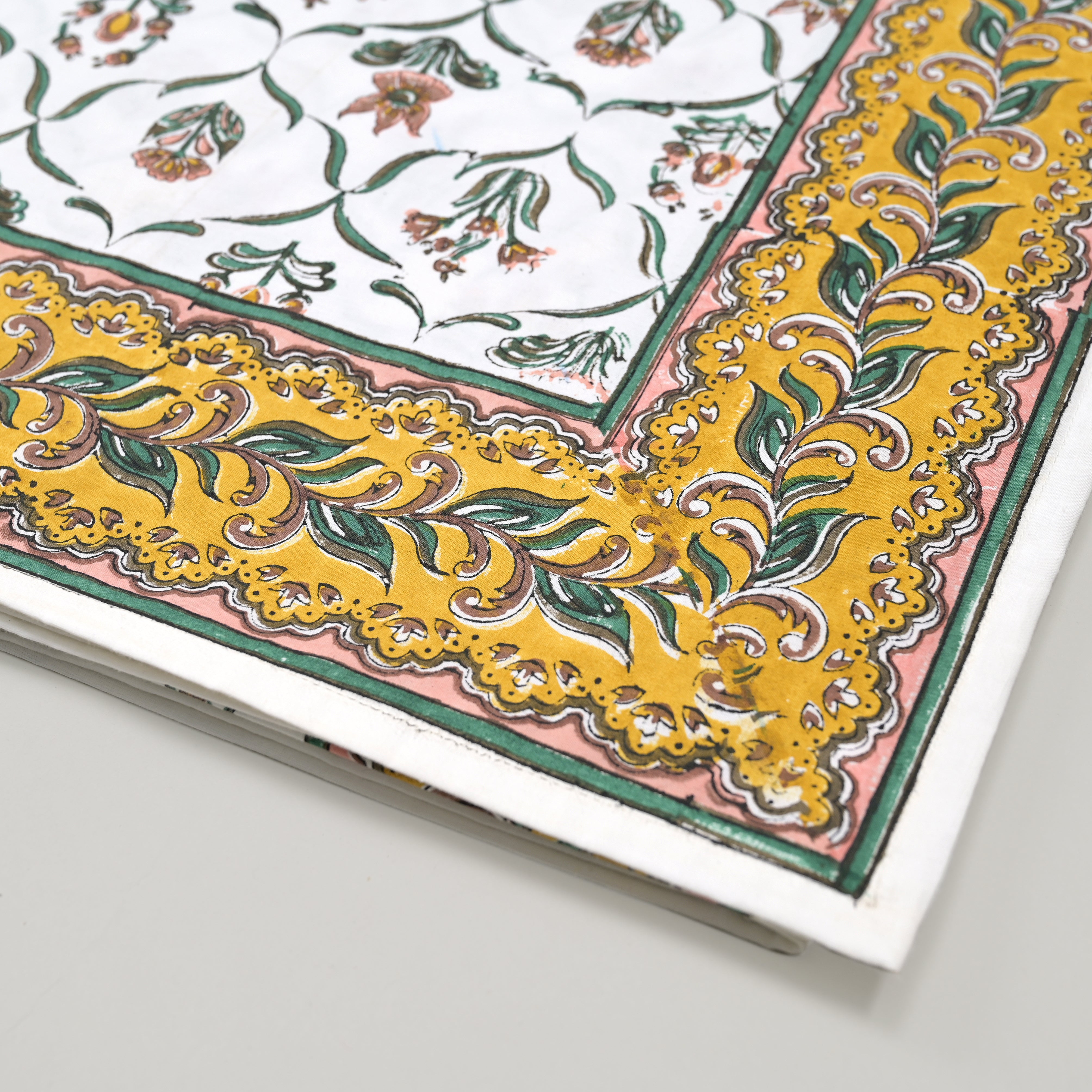 Gulal Block Printed Table Cover
