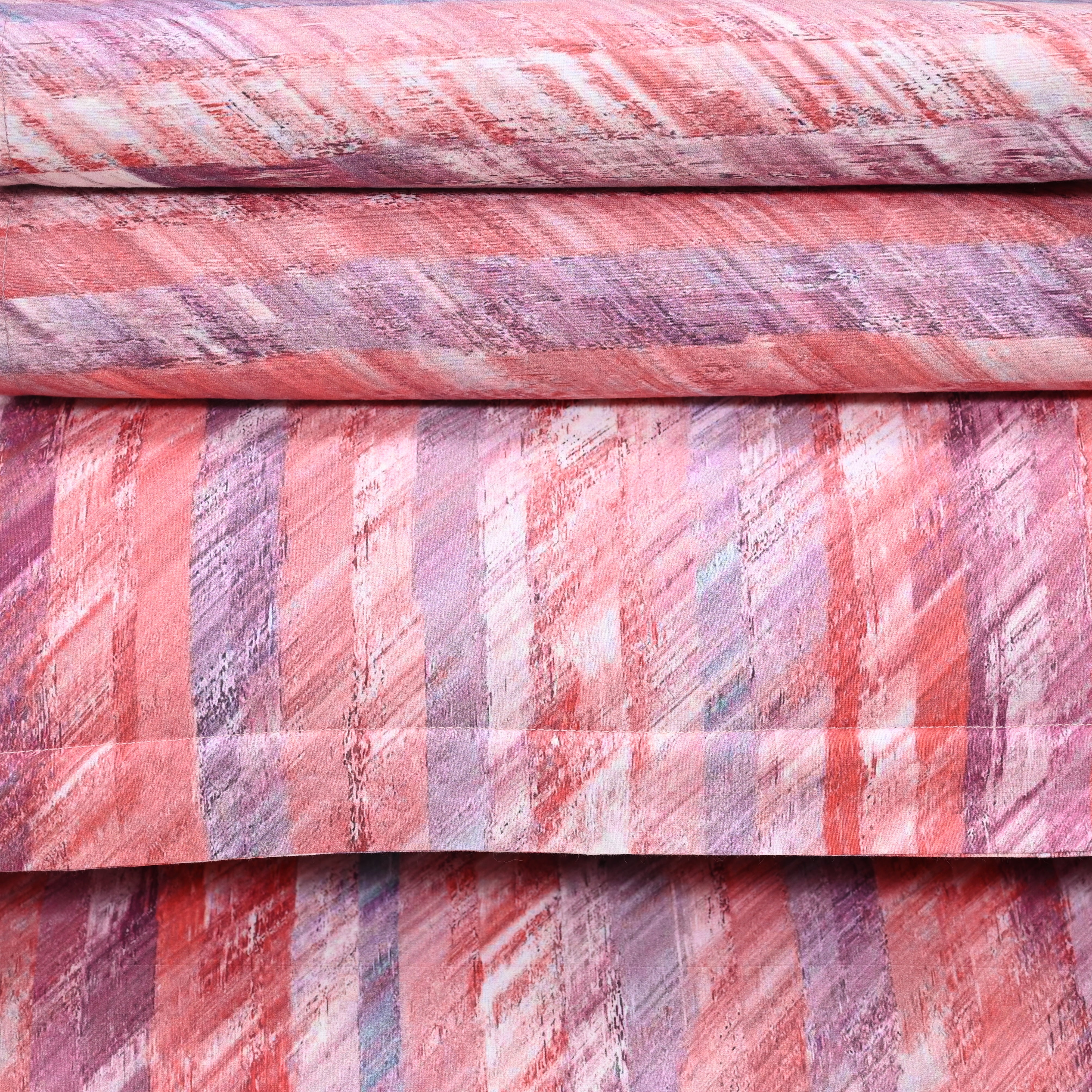 Kaleida - Blush | 300 TC Percale King Size Bed Sheet Set