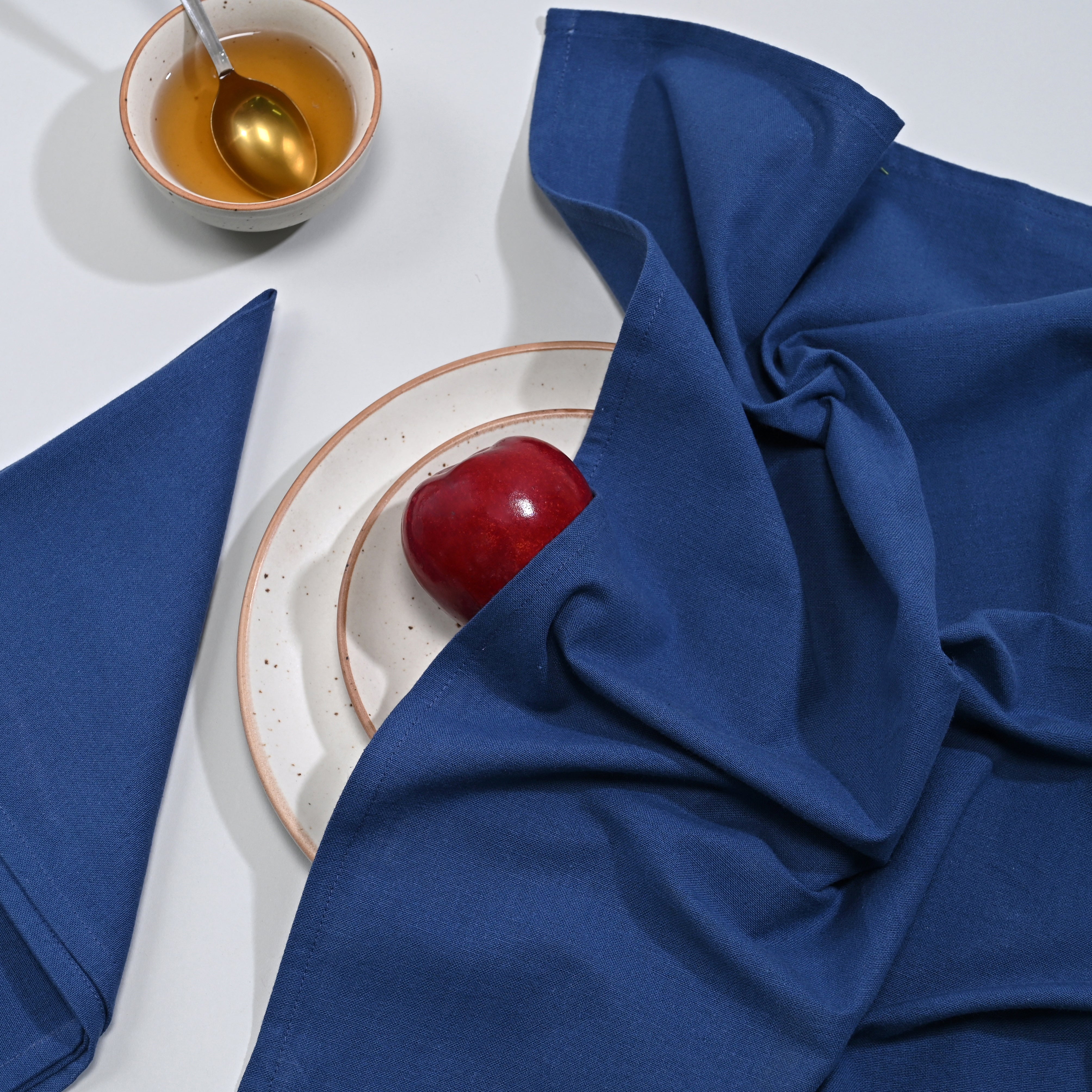 Natural Blue Kitchen Towel 2 Pc Set