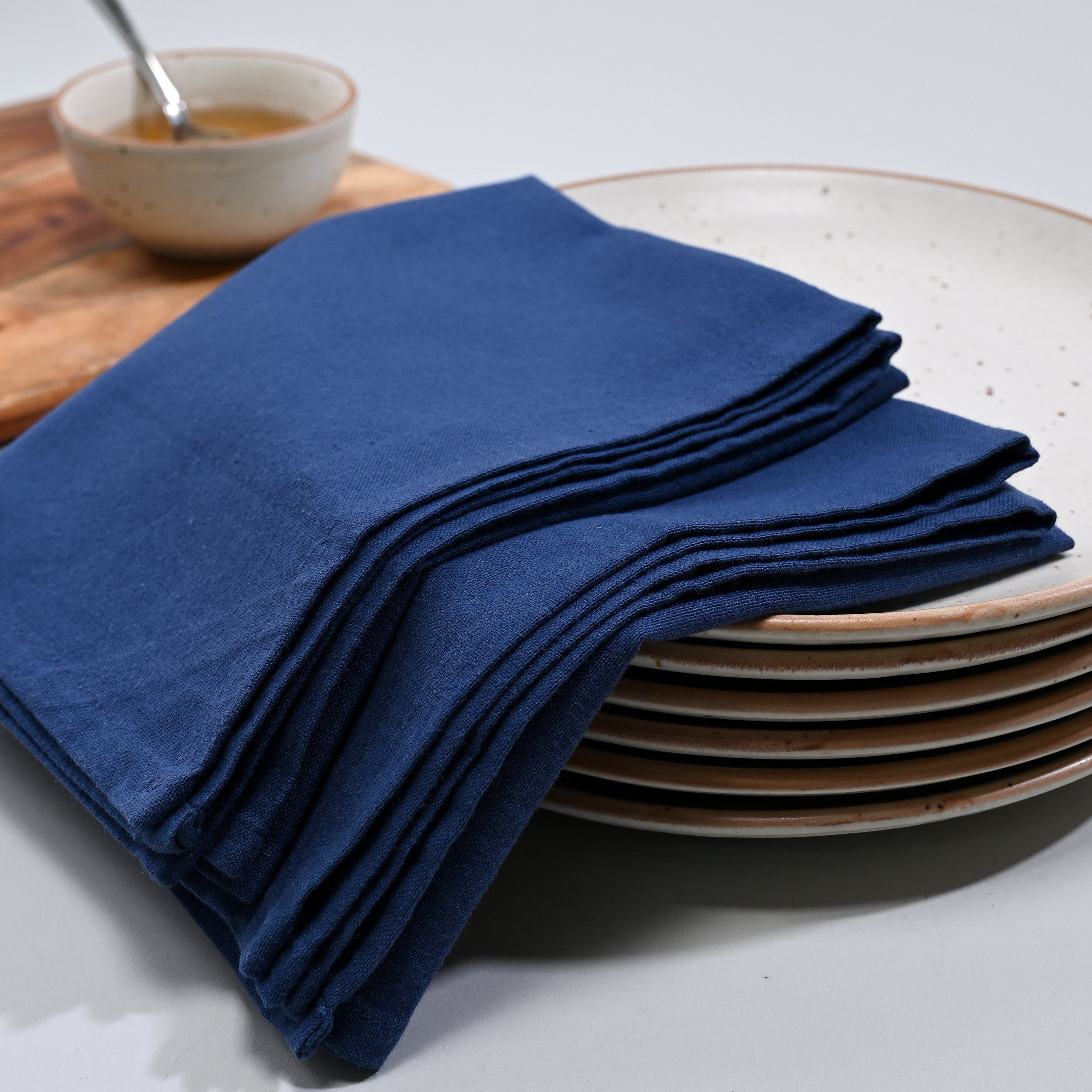 Natural Blue Kitchen Towel 2 Pc Set