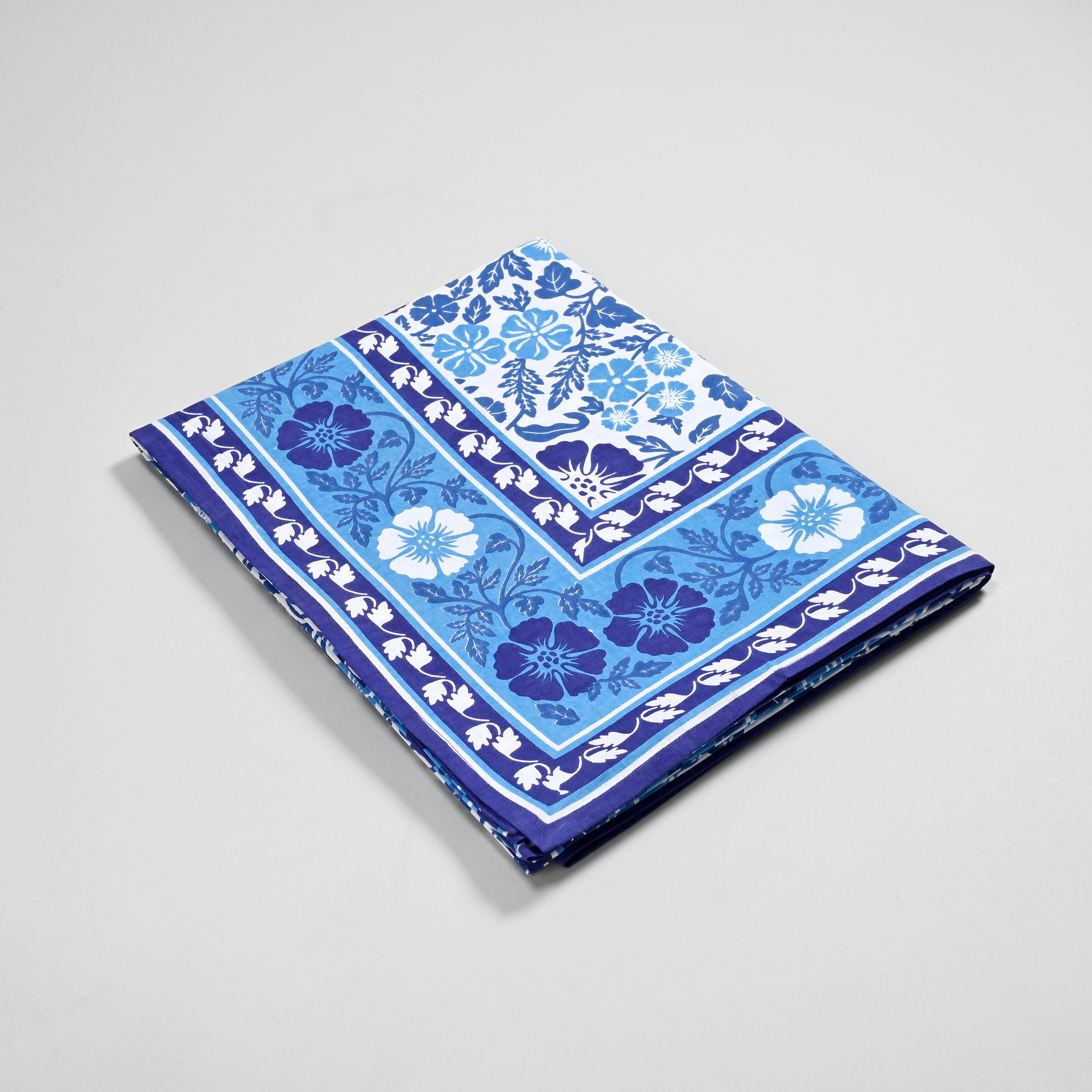 Linen Floral 12 Seater Table Cover