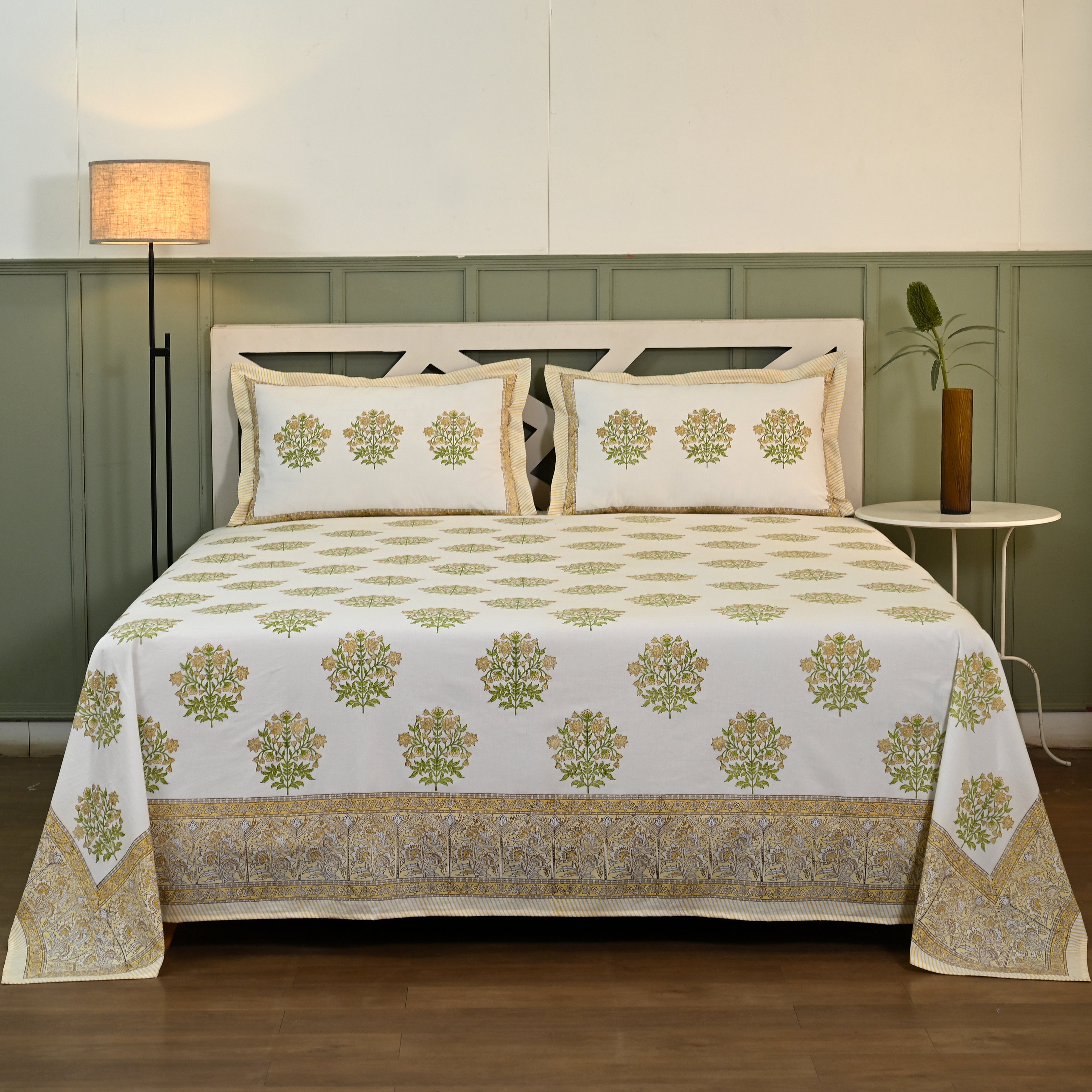 Florence Block Printed Bed Sheet Set