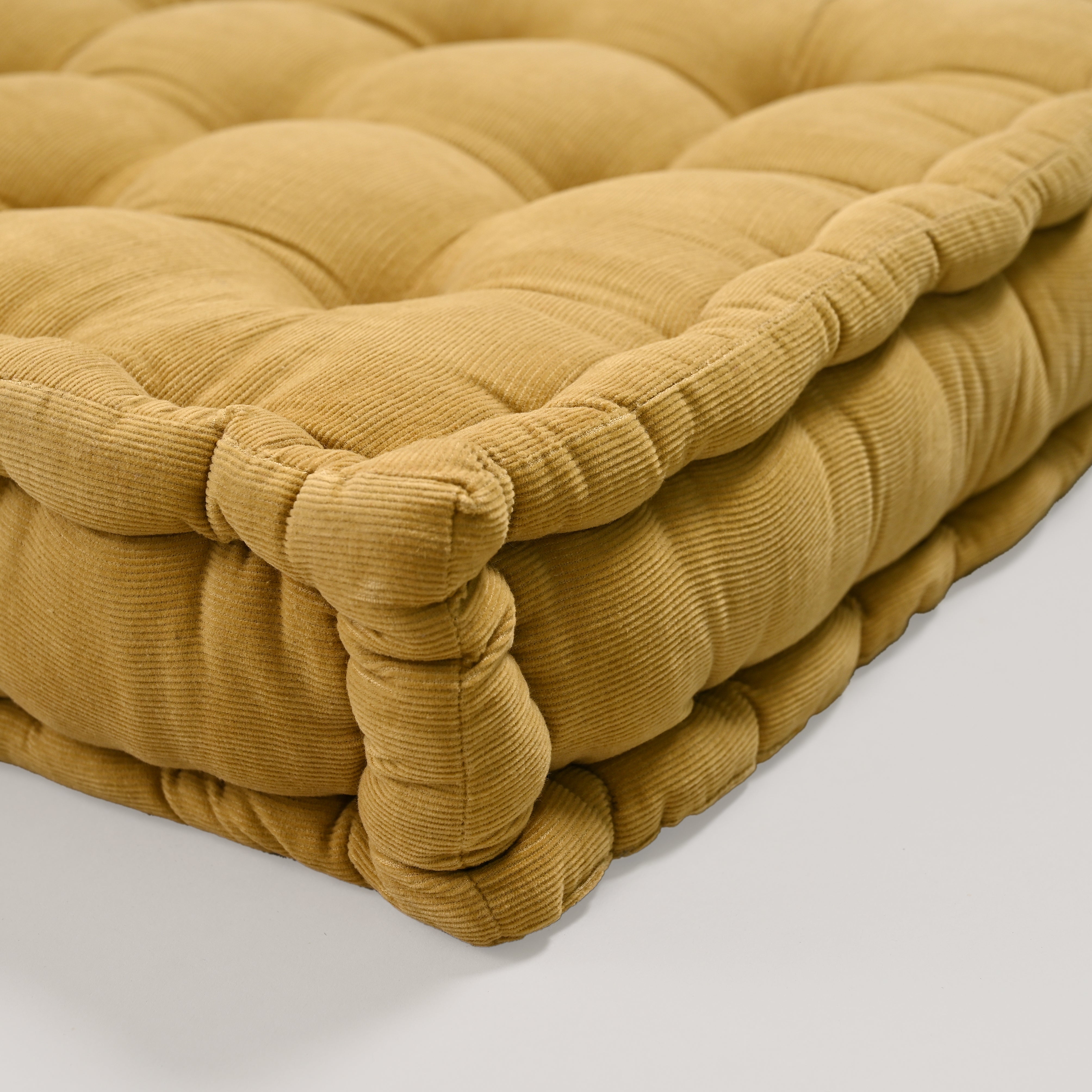 Cordroy Floor Cushion 9 Button