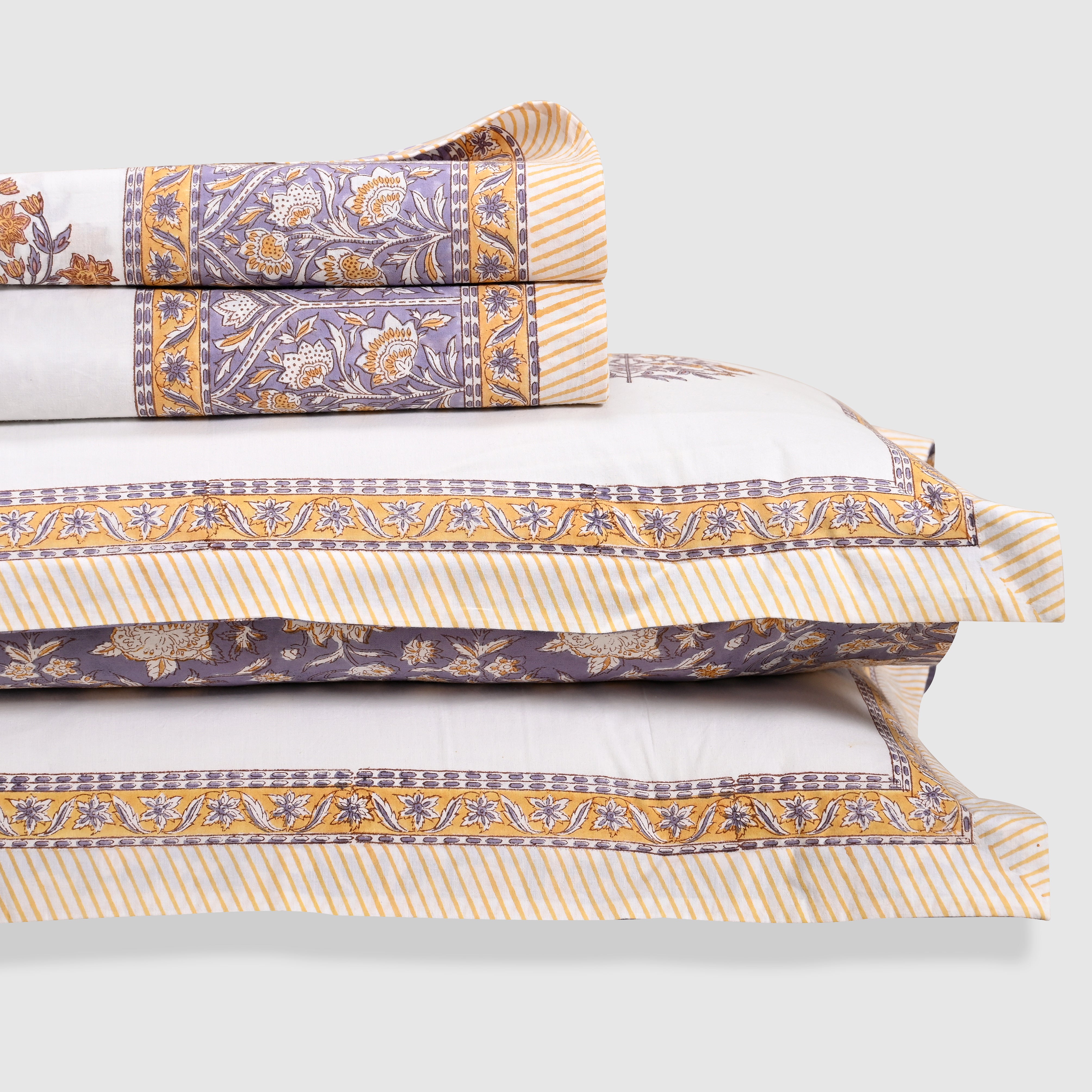 Florence Block Printed Bed Sheet Set