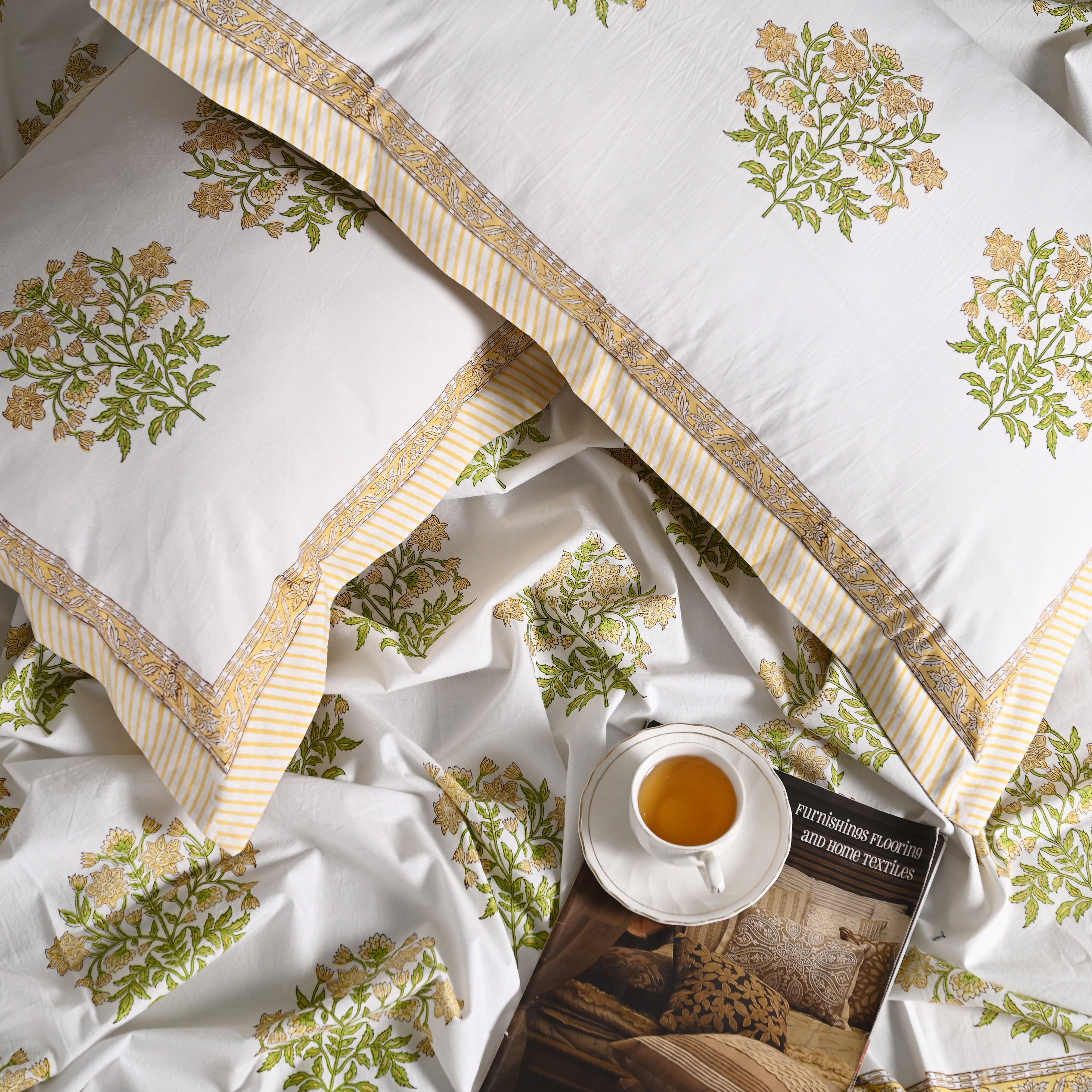 Florence Block Printed Bed Sheet Set