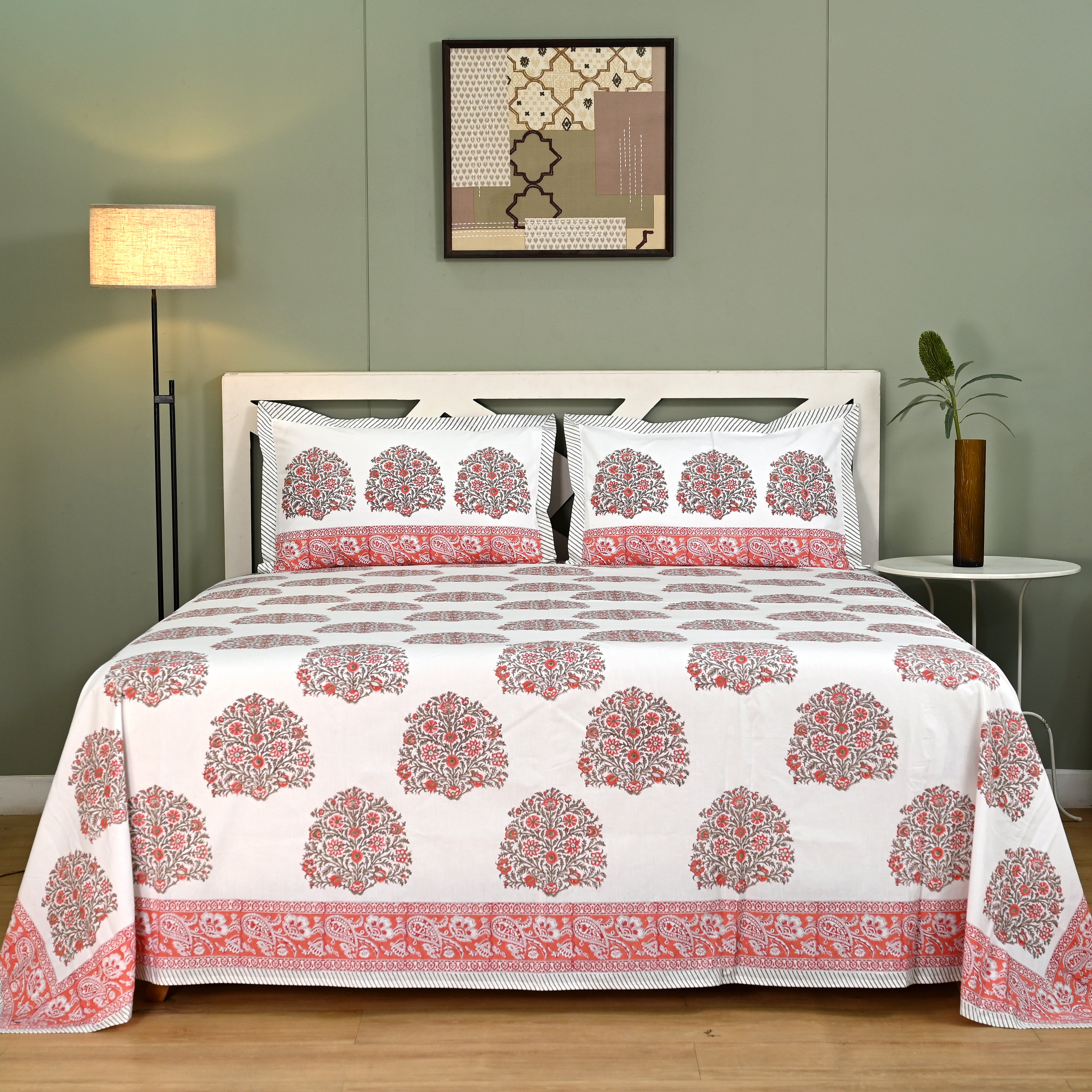 Rajmudra Block Printed Bed Sheet