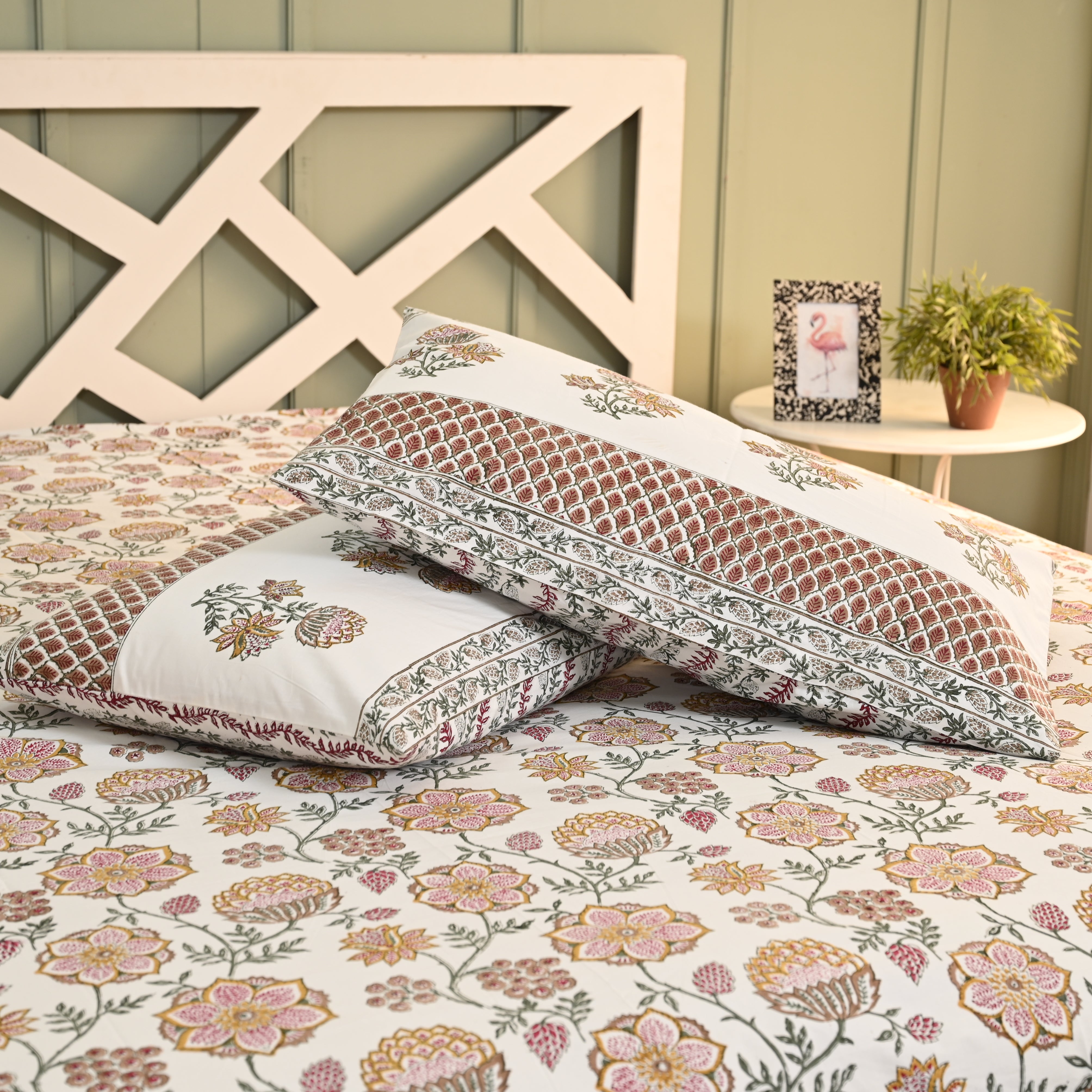 Victoria Jaal Block Printed Bed Sheet