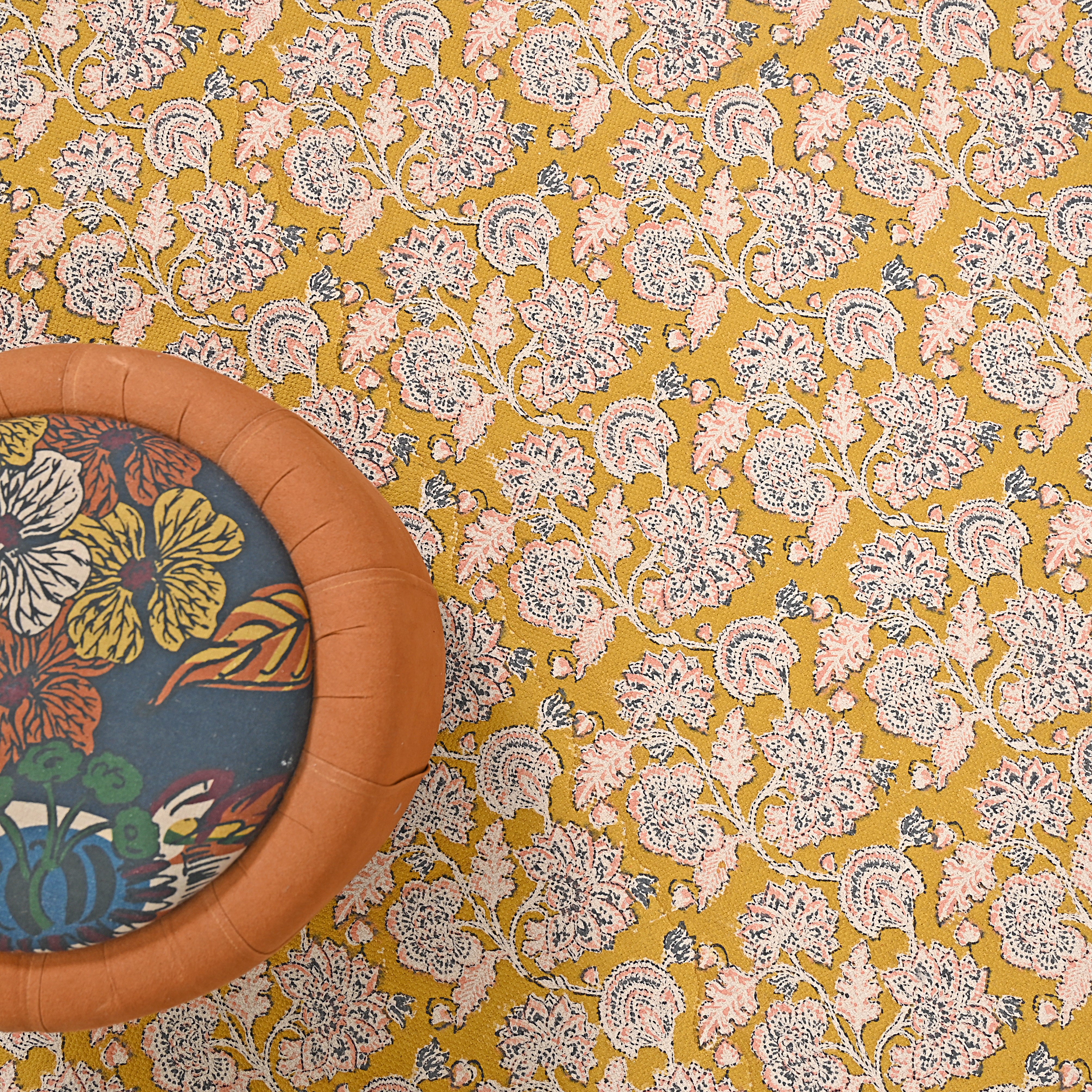 Ortencia Block Printed Area Rug
