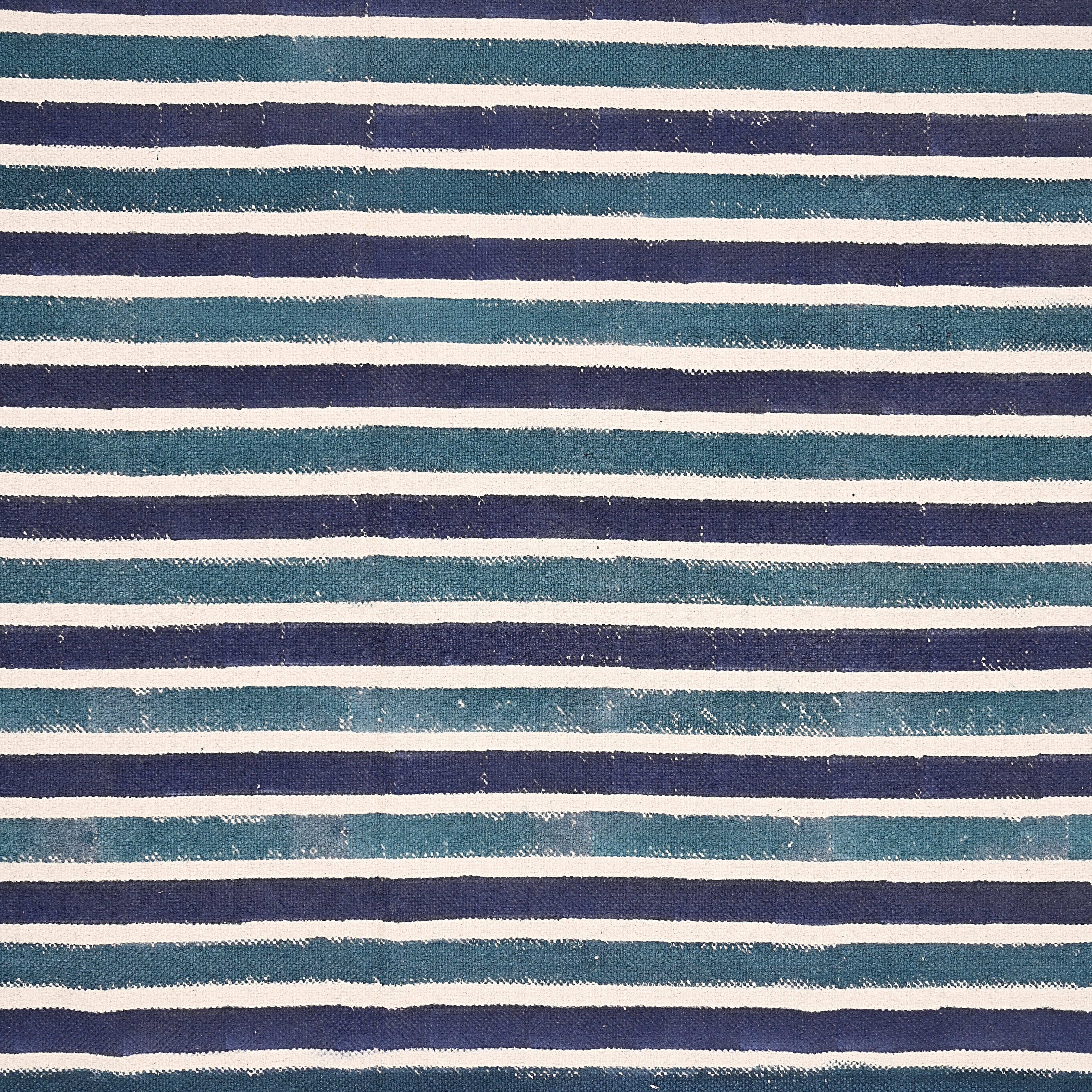 Stripe Block Printed Area Rug