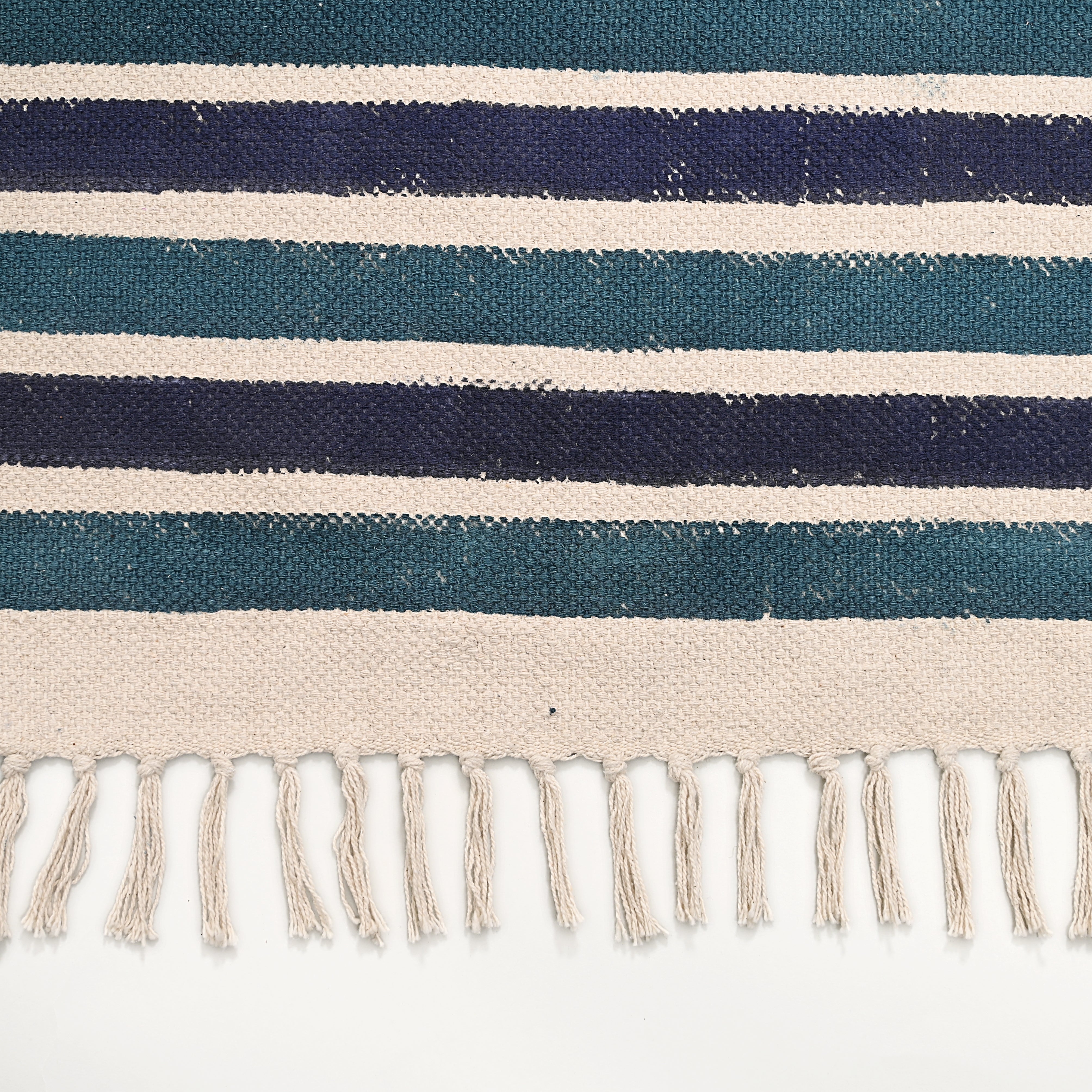 Stripe Block Printed Area Rug