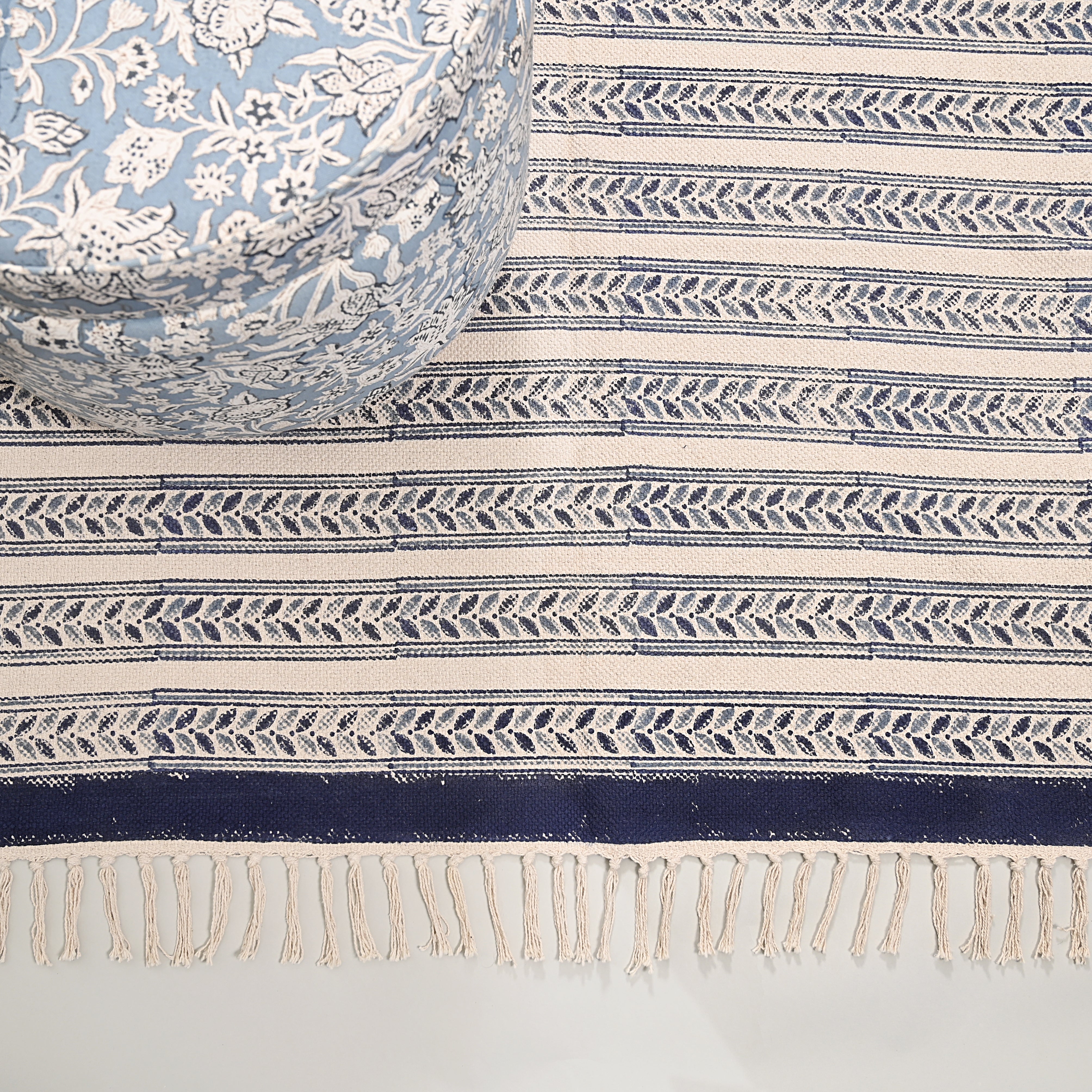 Formentera Block Printed Area Rug