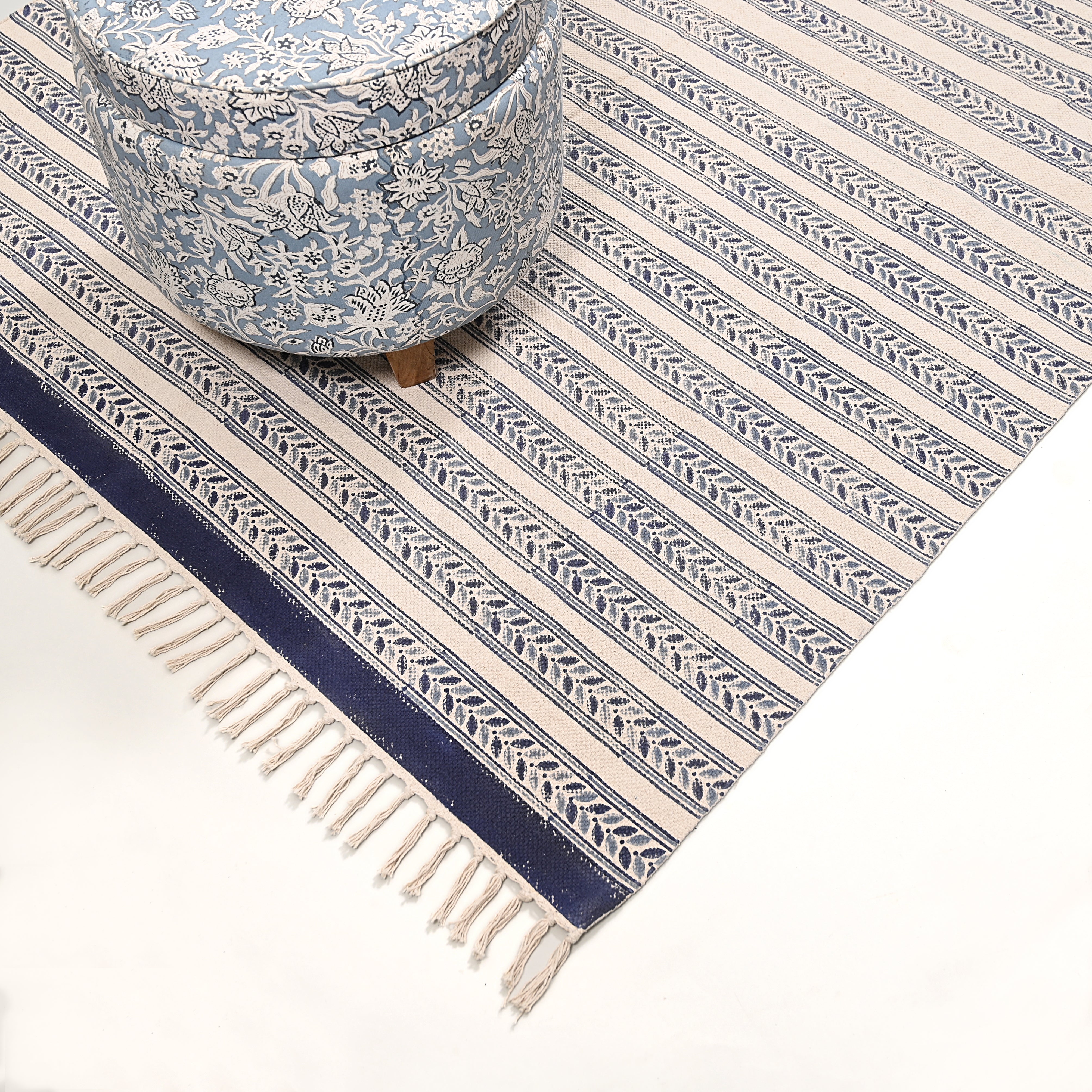 Formentera Block Printed Area Rug