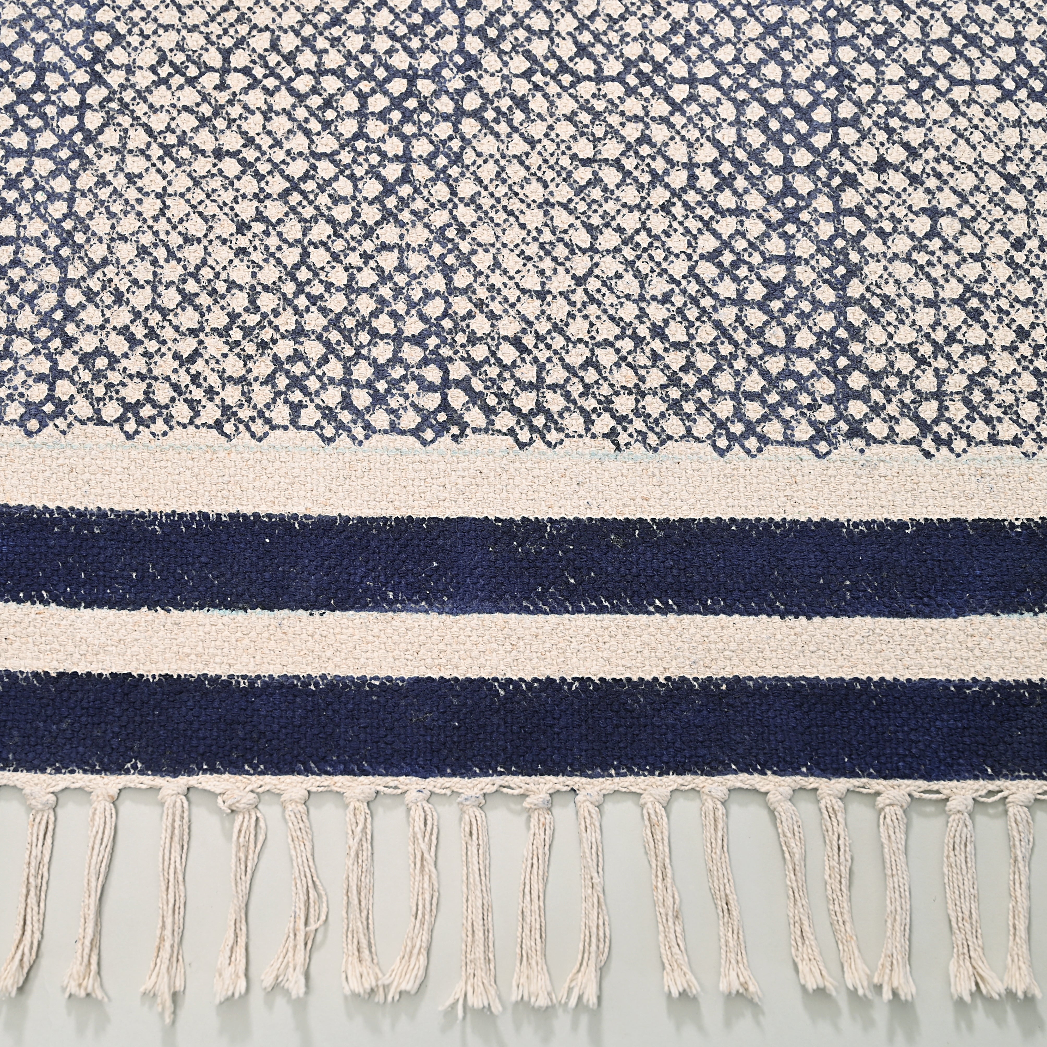 Greek Block Printed Area Rug