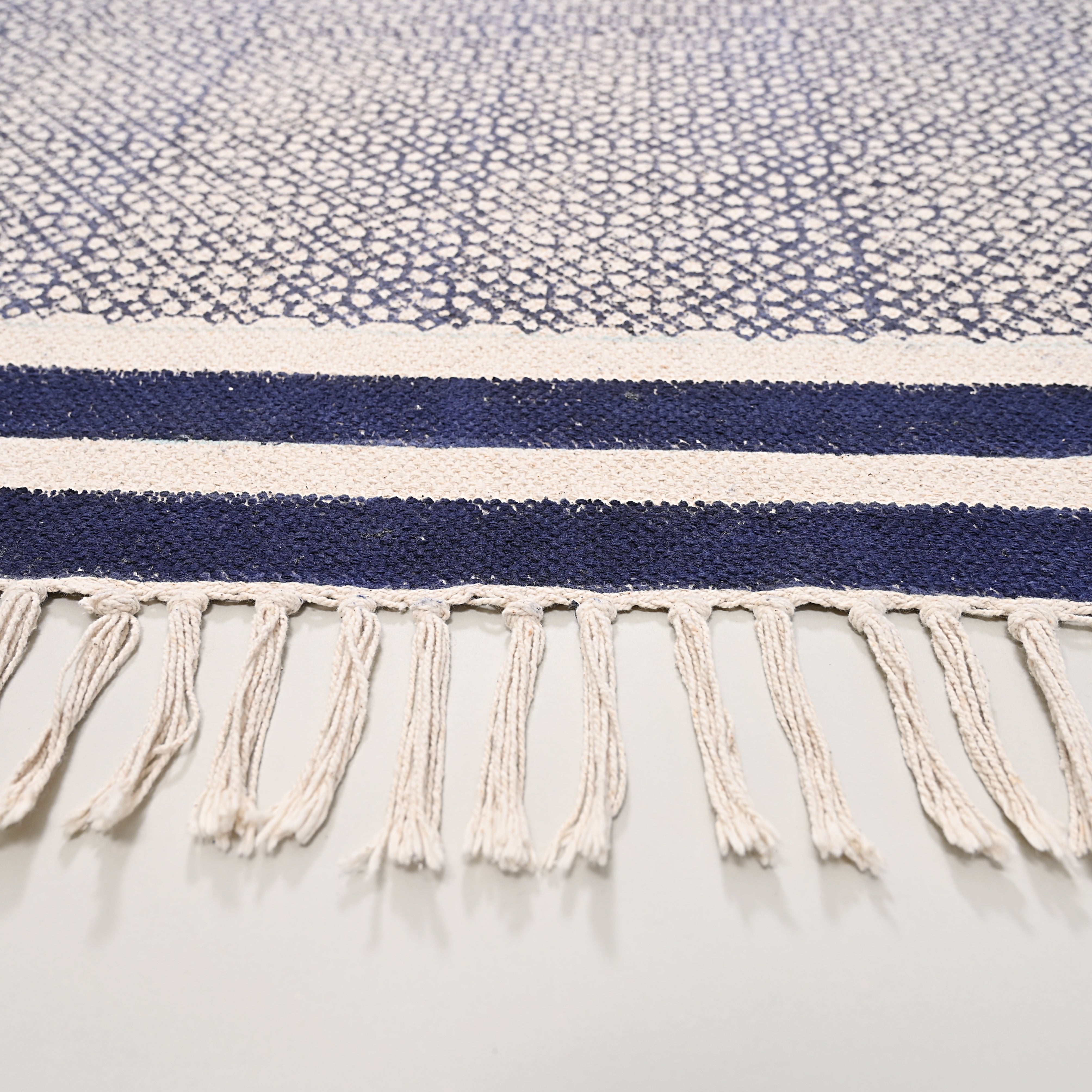 Greek Block Printed Area Rug